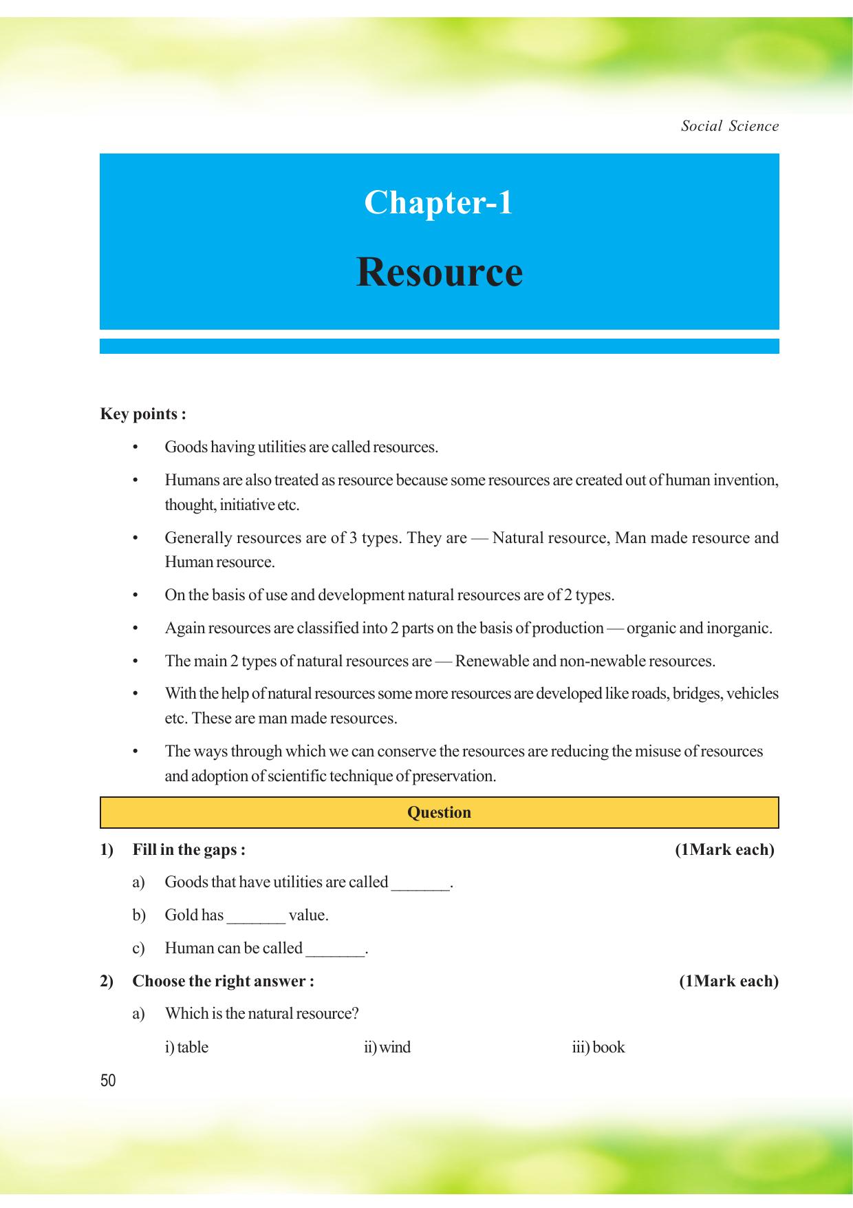 Tripura Board Class 8 Social Science English Version Workbooks - Page 50