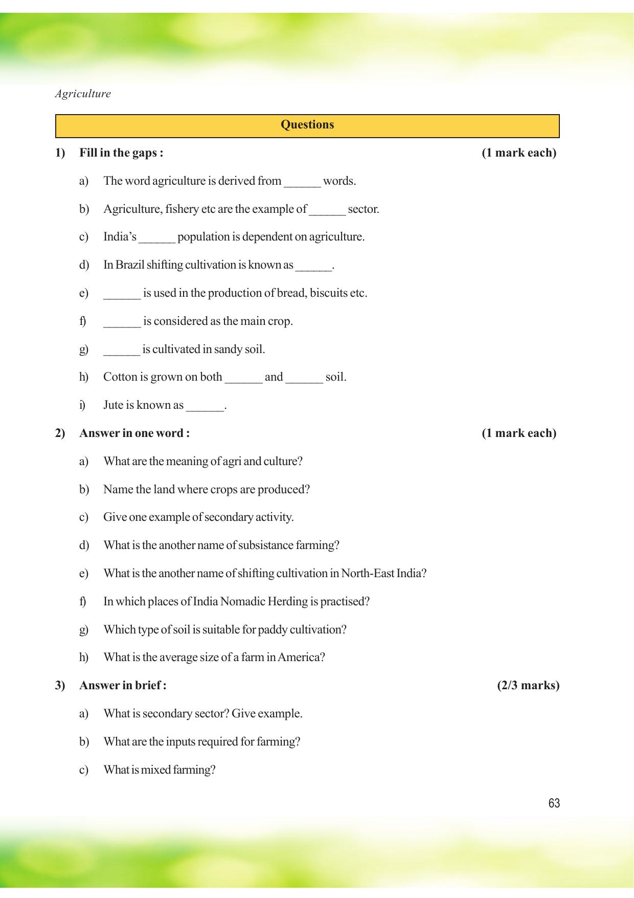 Tripura Board Class 8 Social Science English Version Workbooks - Page 63