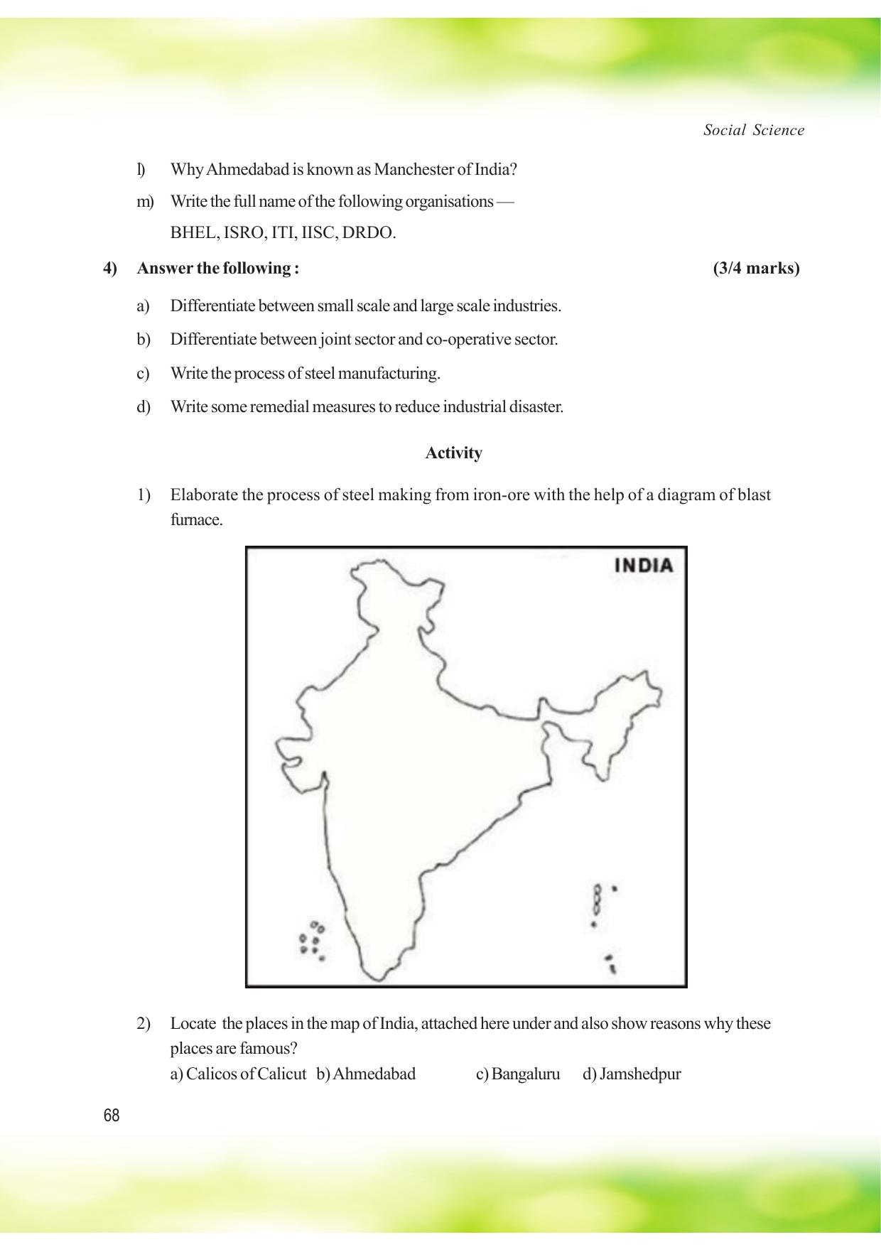 Tripura Board Class 8 Social Science English Version Workbooks - Page 68