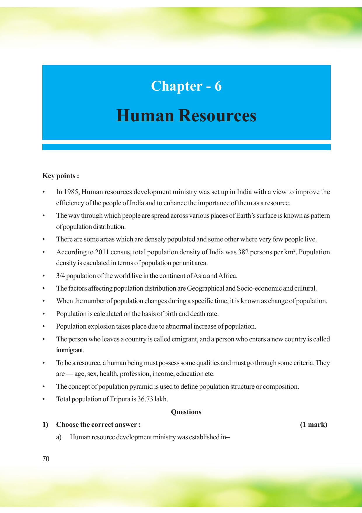 Tripura Board Class 8 Social Science English Version Workbooks - Page 70