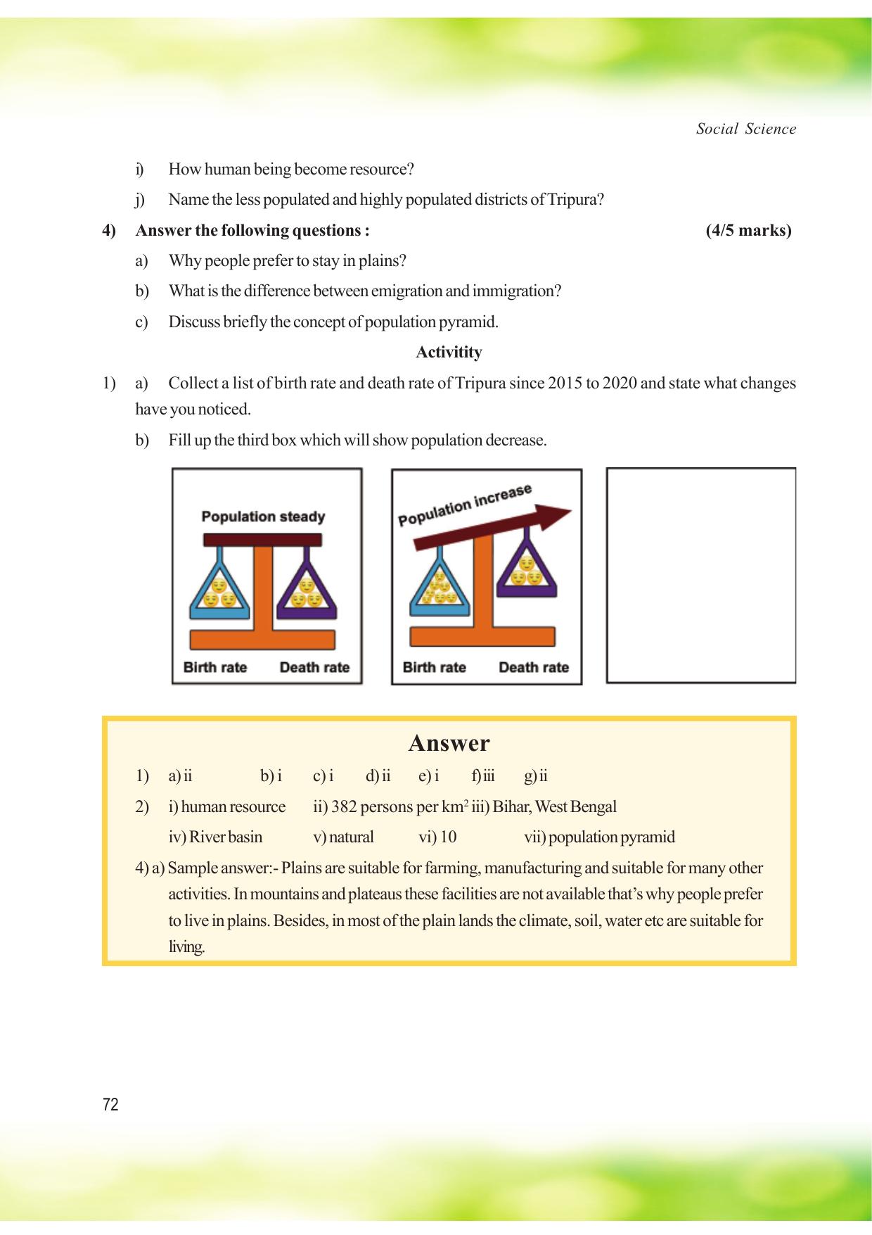Tripura Board Class 8 Social Science English Version Workbooks - Page 72