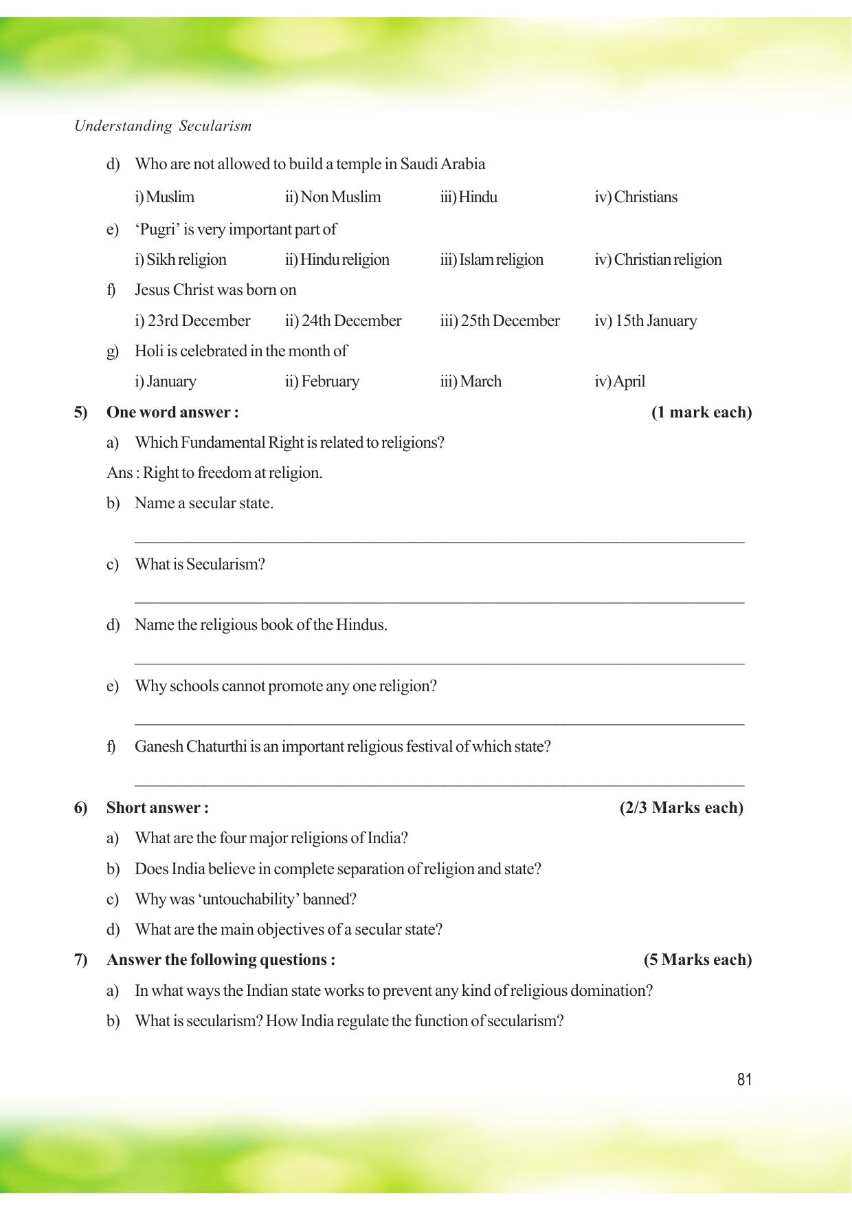 Tripura Board Class 8 Social Science English Version Workbooks - Page 81