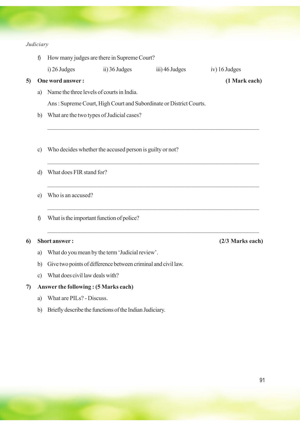Tripura Board Class 8 Social Science English Version Workbooks - Page 91