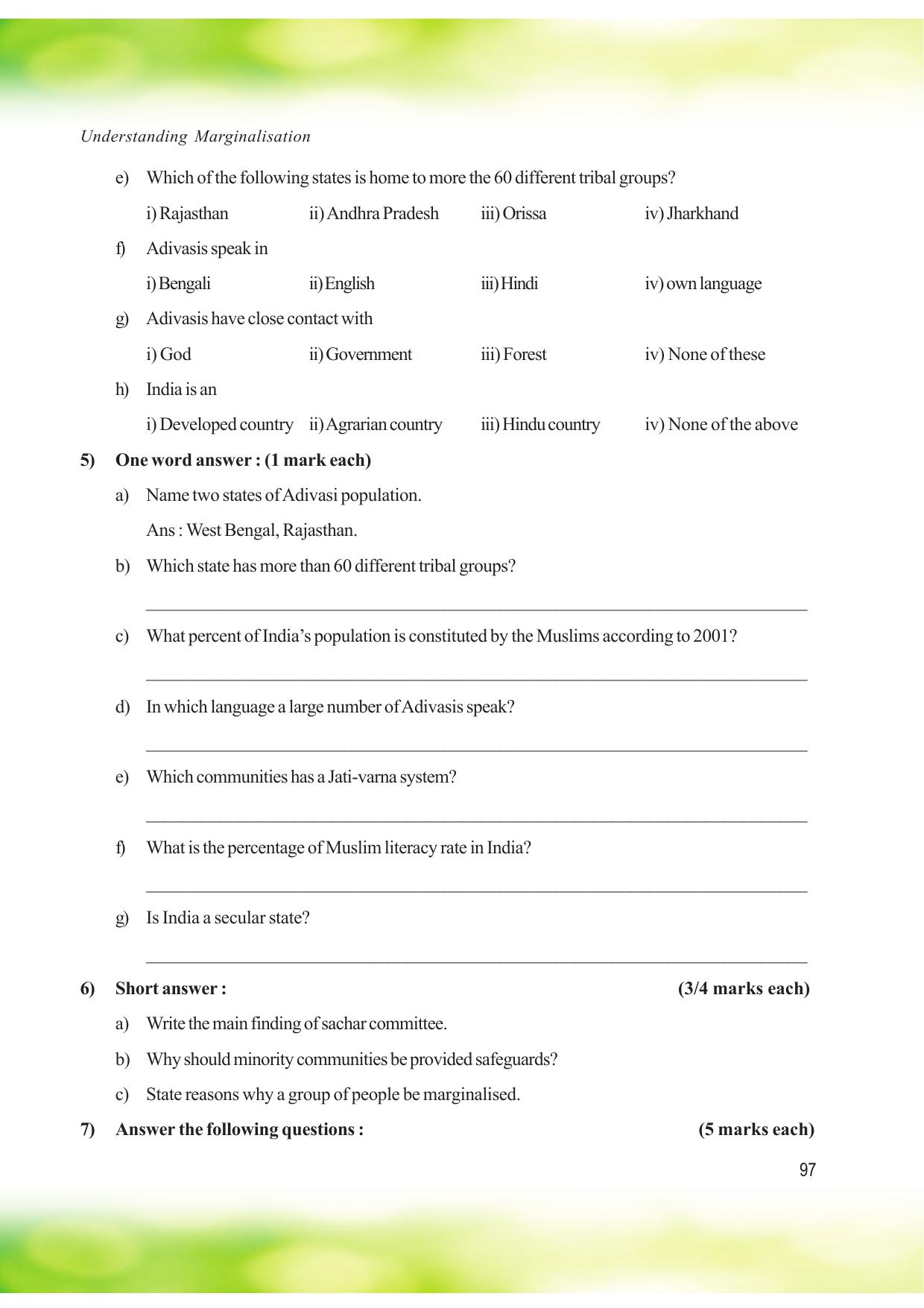 Tripura Board Class 8 Social Science English Version Workbooks - Page 97