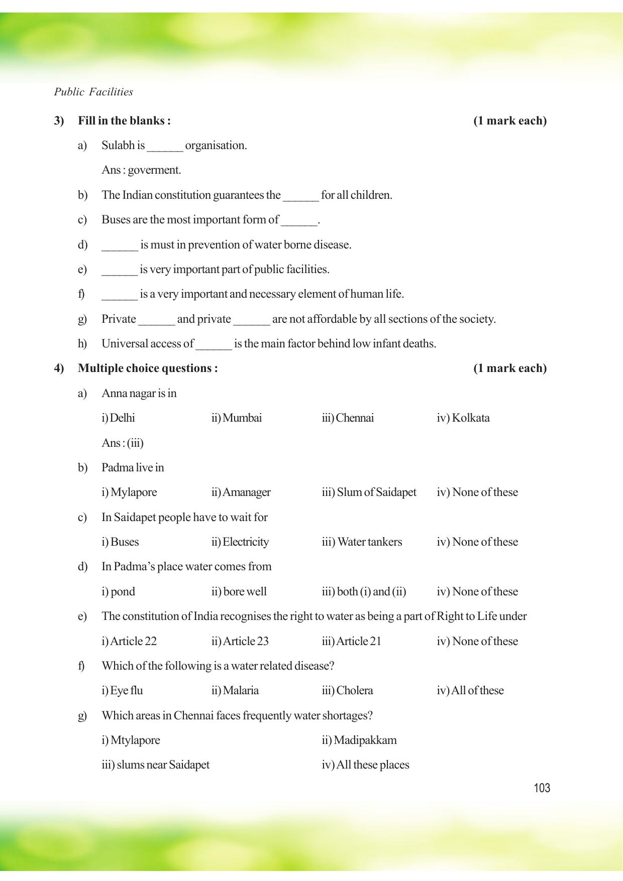 Tripura Board Class 8 Social Science English Version Workbooks - Page 103