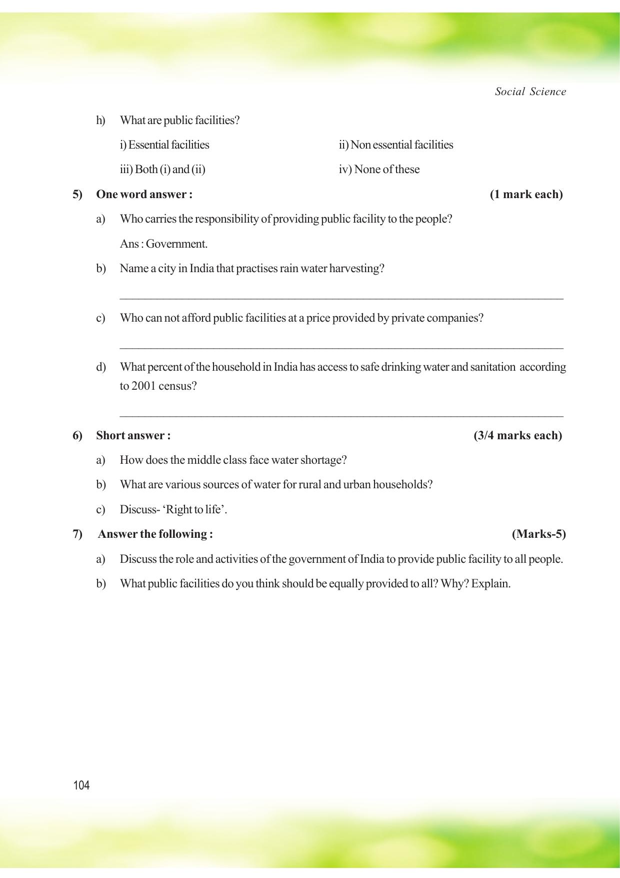 Tripura Board Class 8 Social Science English Version Workbooks - Page 104