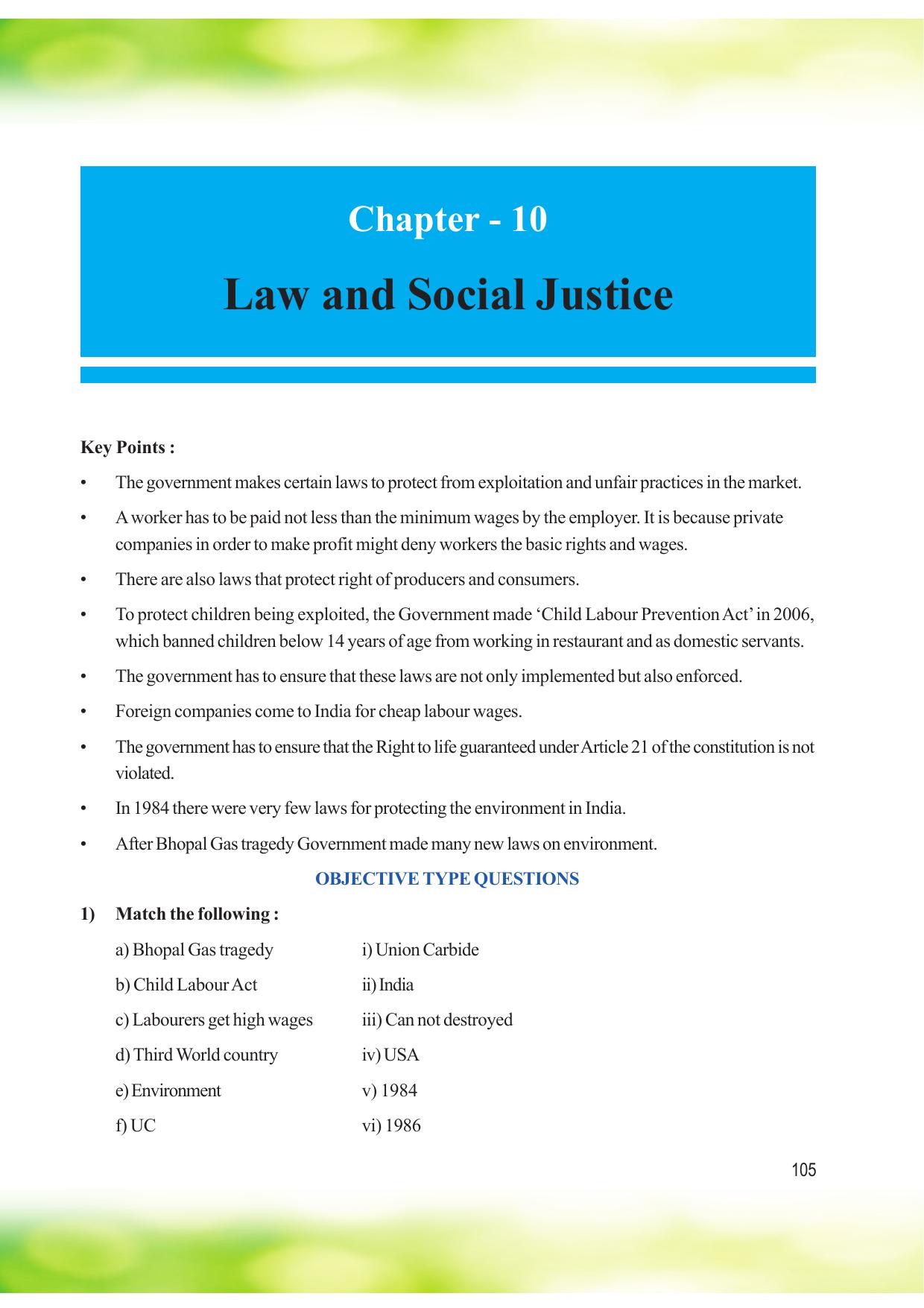 Tripura Board Class 8 Social Science English Version Workbooks - Page 105