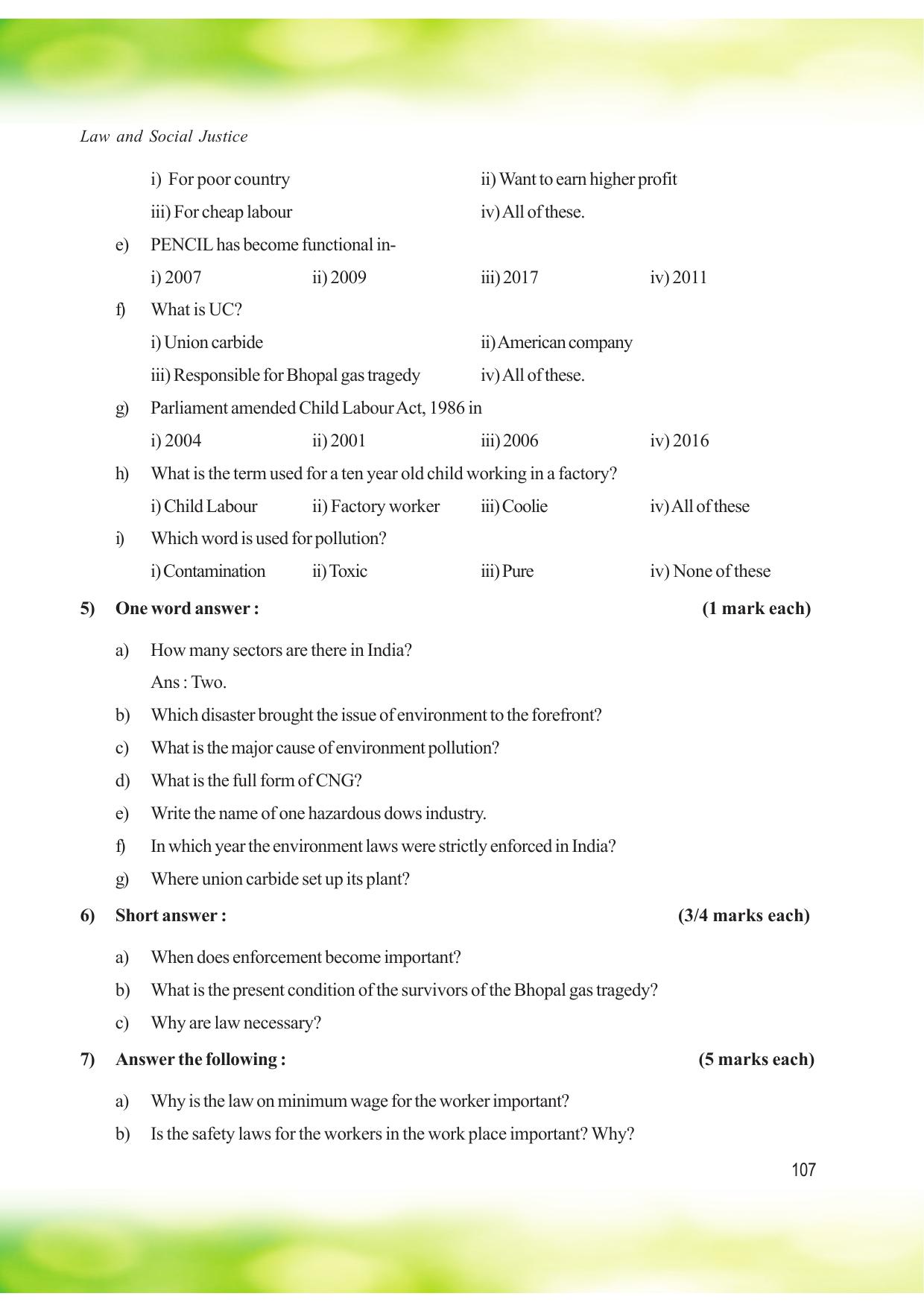 Tripura Board Class 8 Social Science English Version Workbooks - Page 107