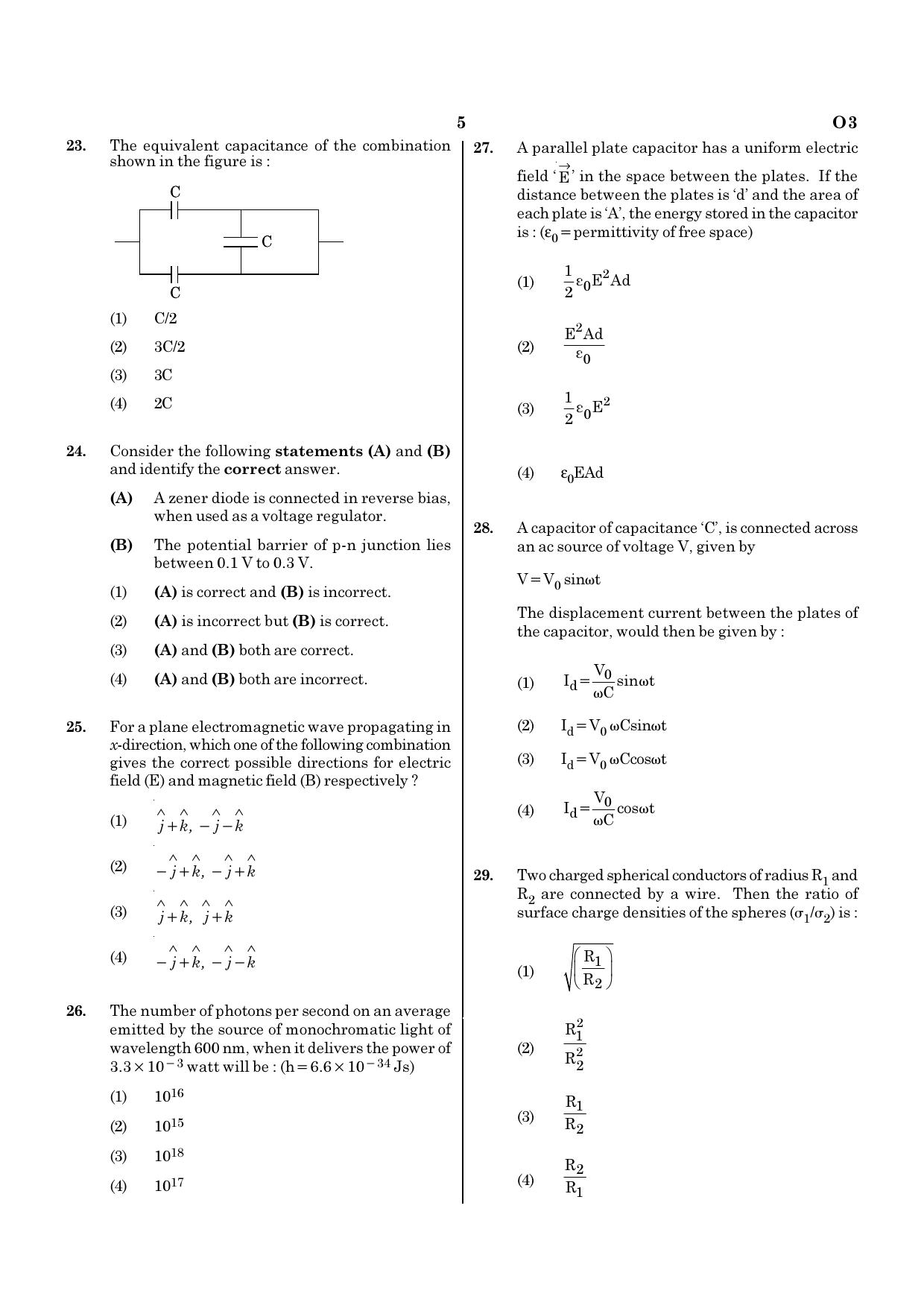 NEET O3 2021 Question Paper - Page 5