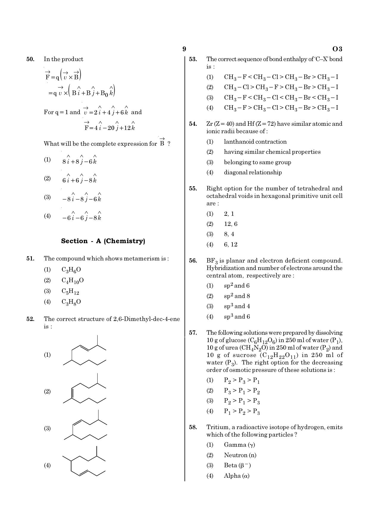 NEET O3 2021 Question Paper - Page 9