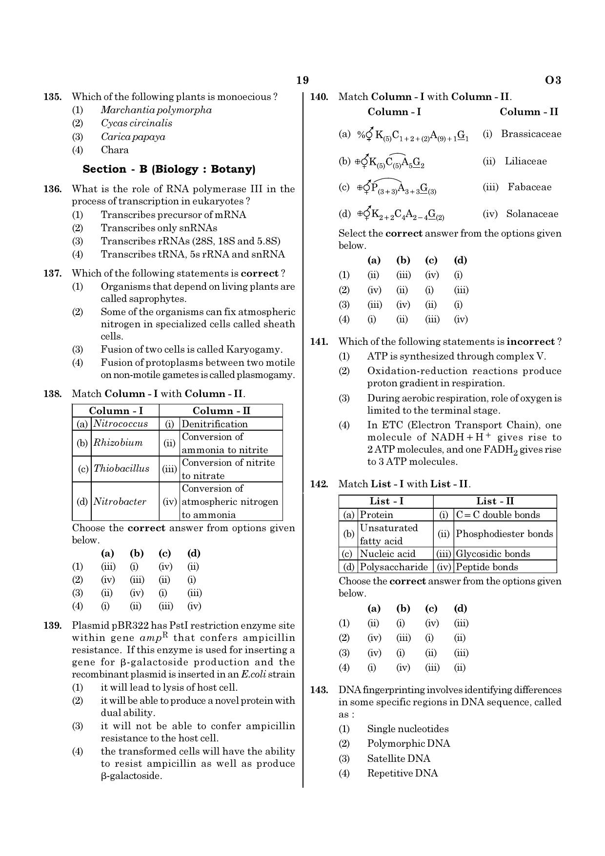 NEET O3 2021 Question Paper - Page 19