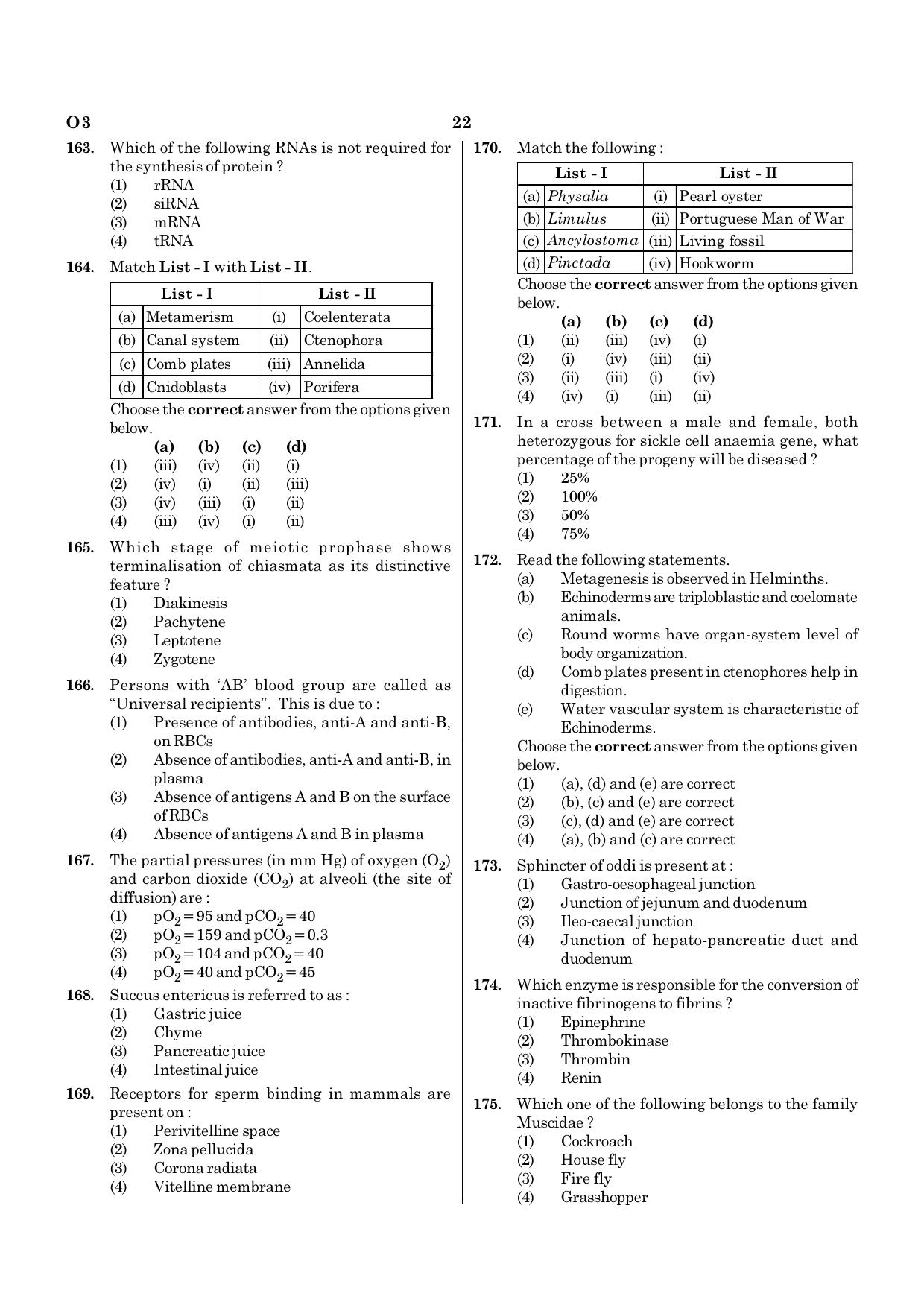 NEET O3 2021 Question Paper - Page 22