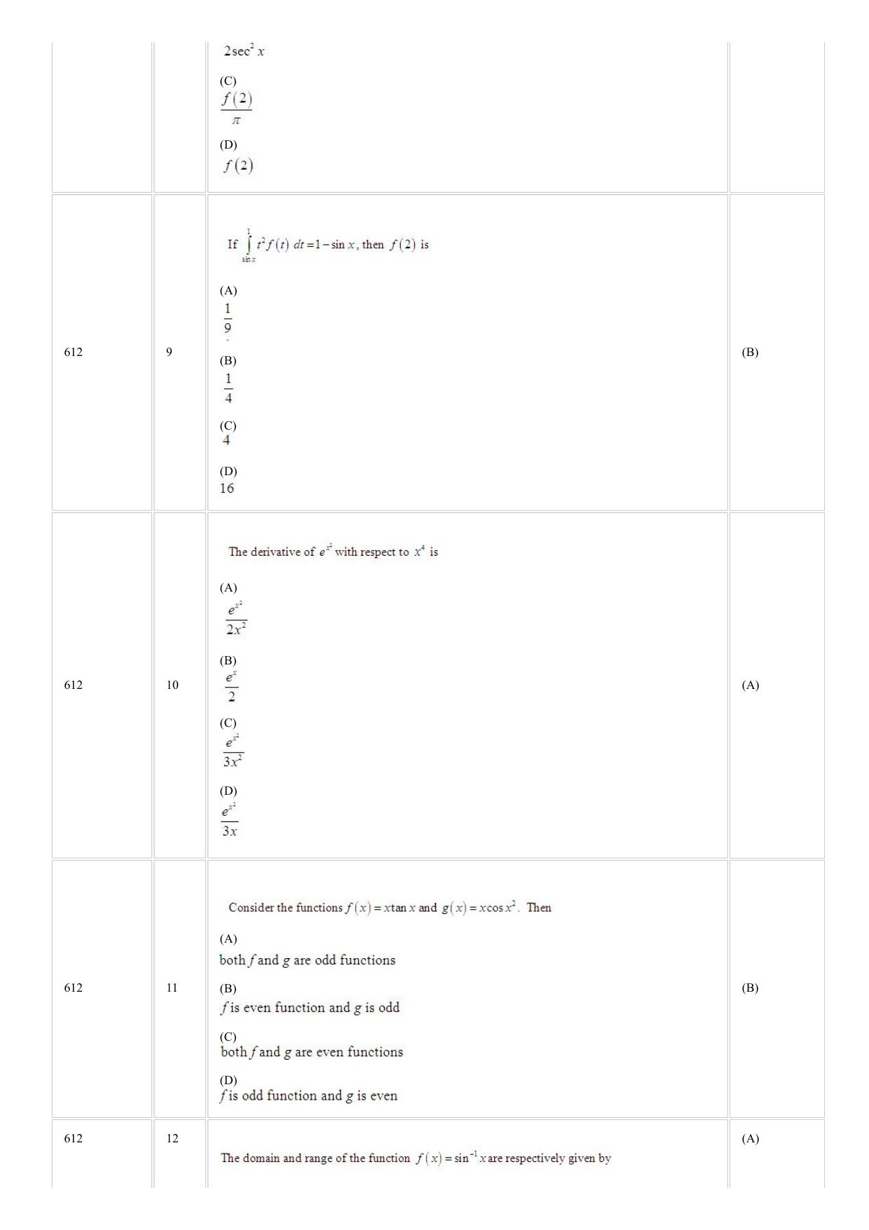 CUSAT CAT 2018 mathematics Question Paper - Page 3