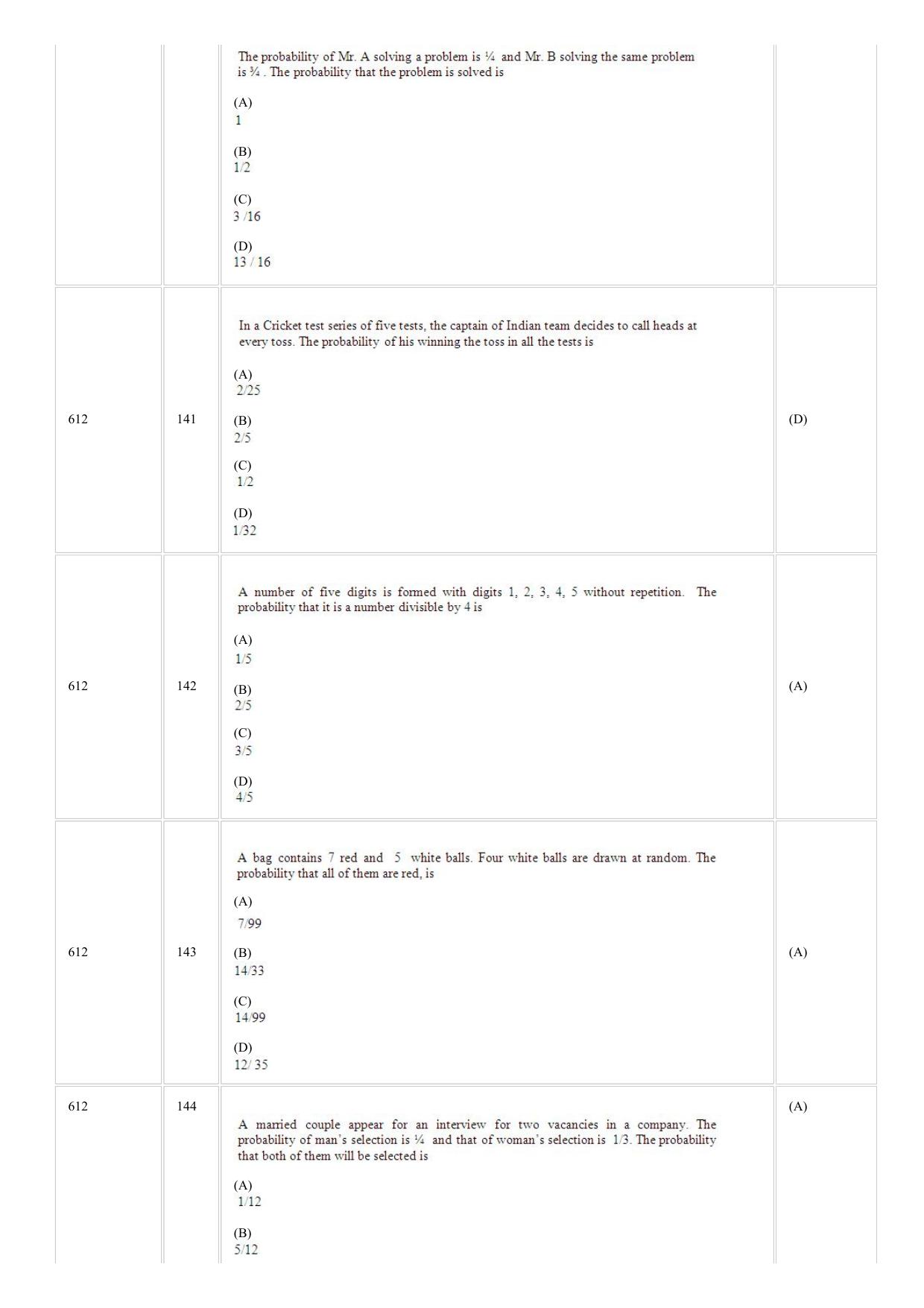 CUSAT CAT 2018 mathematics Question Paper - Page 35