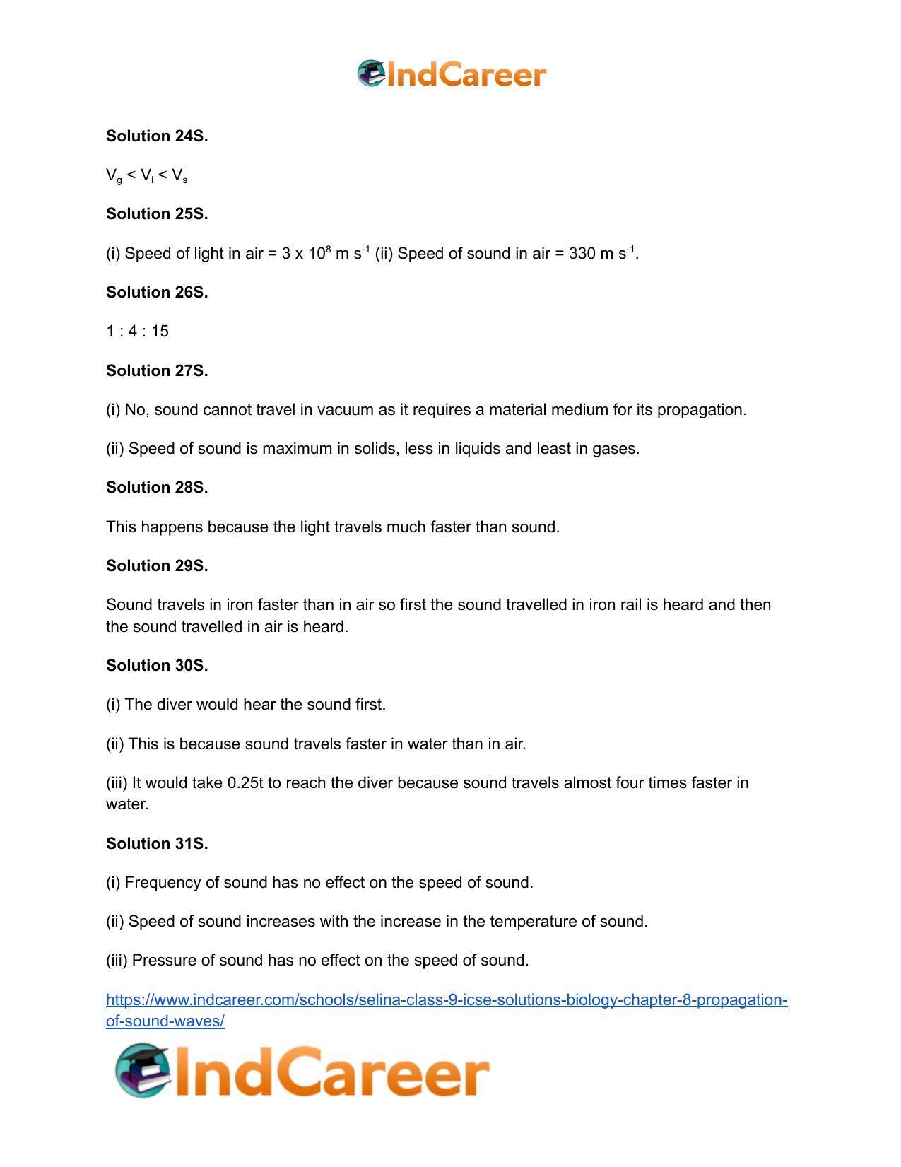 Selina Class 9 ICSE Solutions Biology : Chapter 8- Propagation of Sound Waves - Page 10