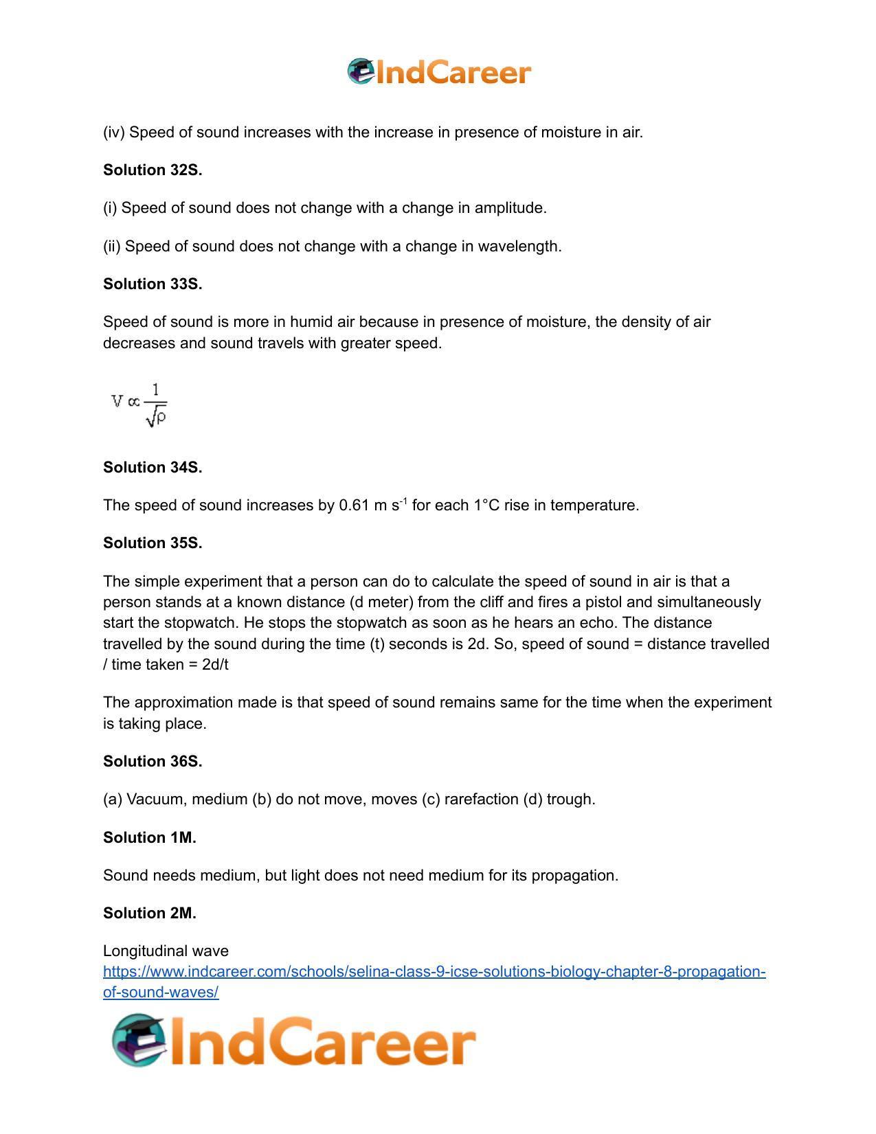 Selina Class 9 ICSE Solutions Biology : Chapter 8- Propagation of Sound Waves - Page 11