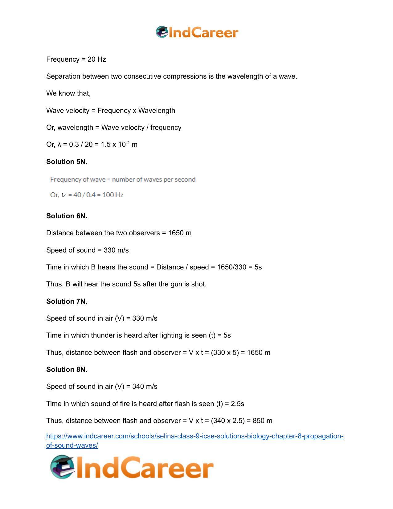 Selina Class 9 ICSE Solutions Biology : Chapter 8- Propagation of Sound Waves - Page 13