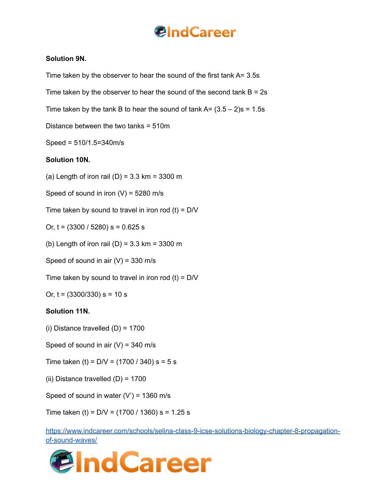 Selina Class 9 ICSE Solutions Biology : Chapter 8- Propagation of Sound Waves - Page 14