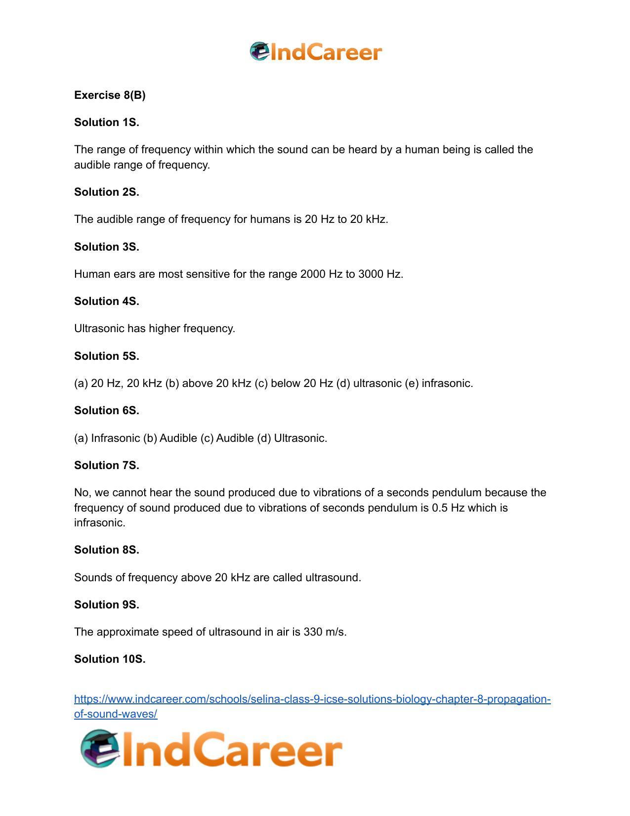 Selina Class 9 ICSE Solutions Biology : Chapter 8- Propagation of Sound Waves - Page 15
