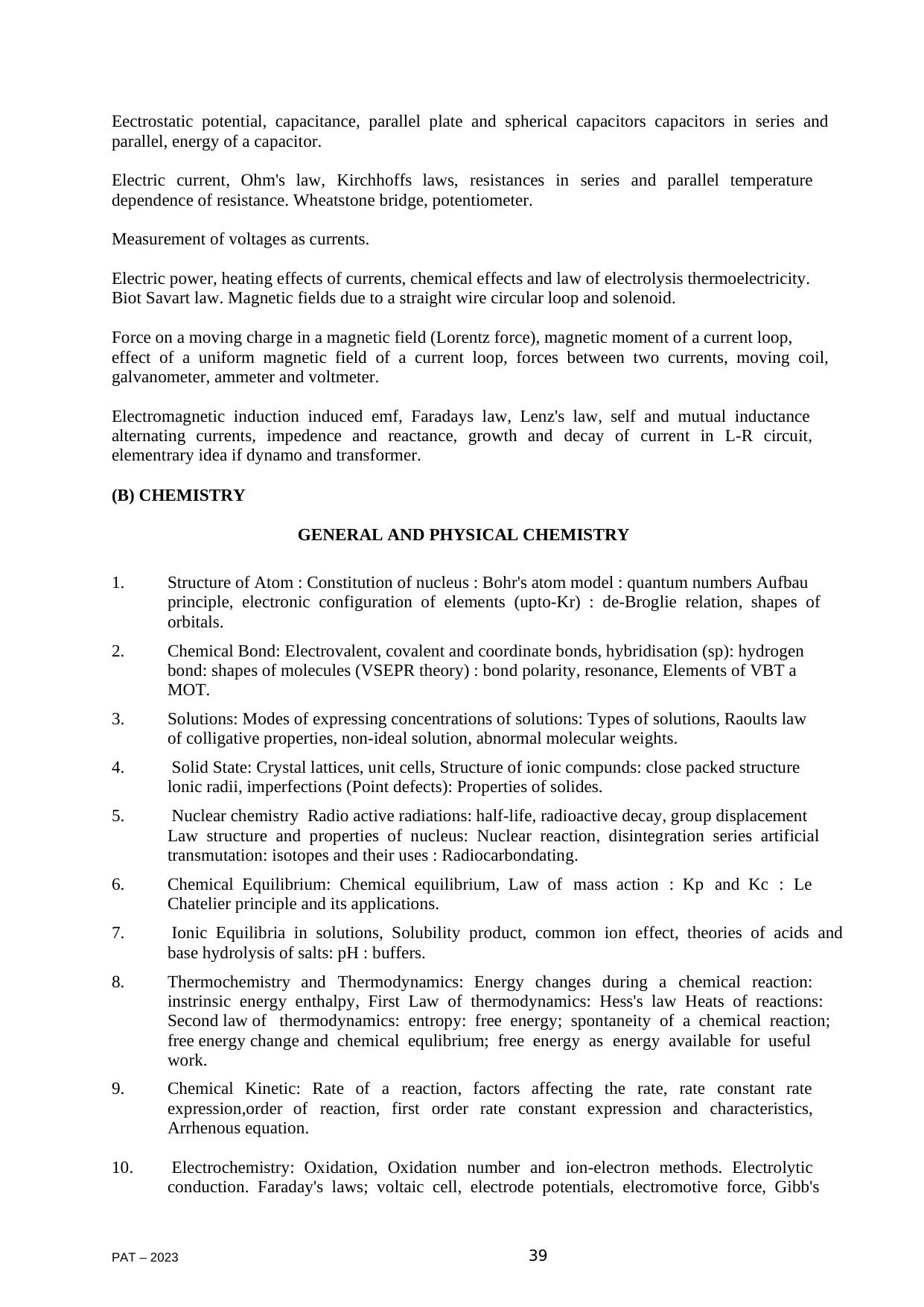 MP PAT Syllabus - Page 2