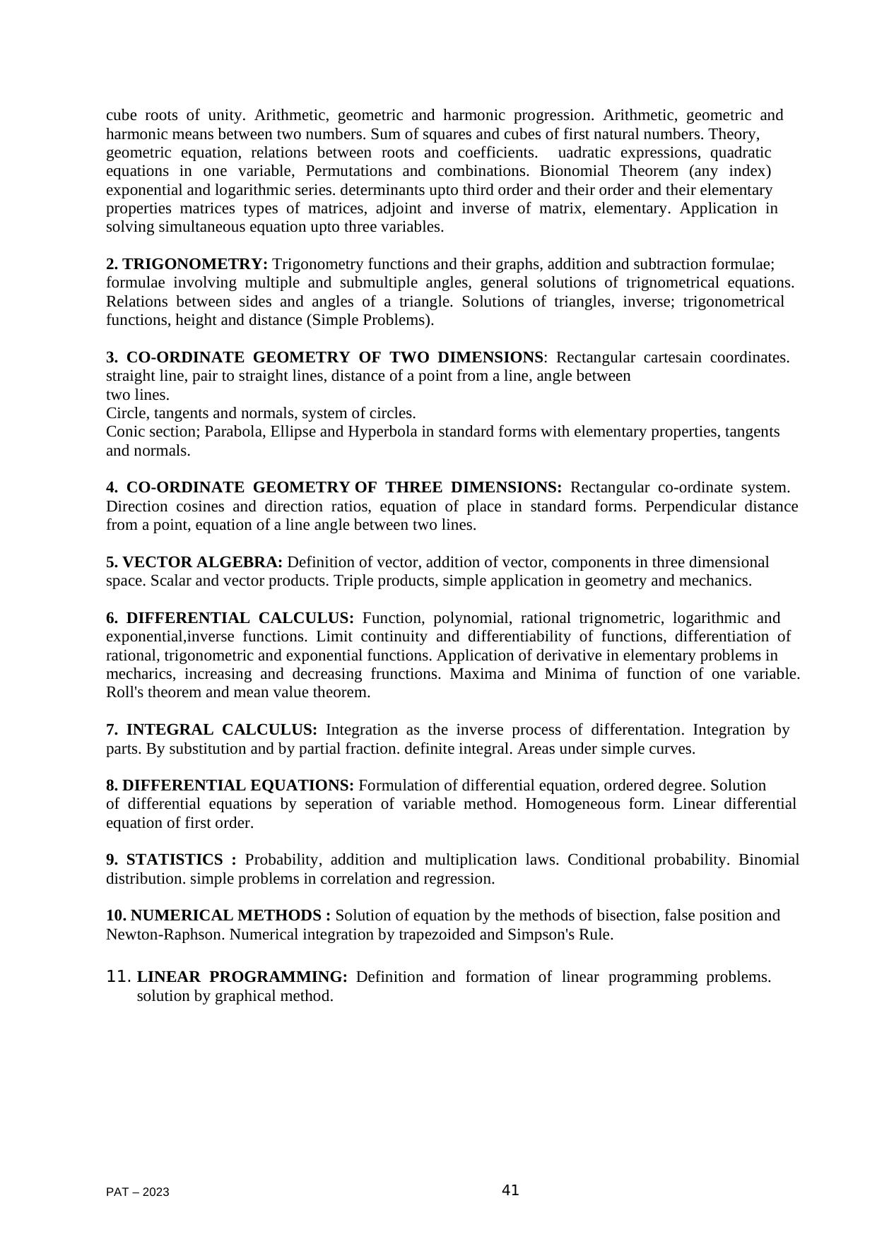 MP PAT Syllabus - Page 4