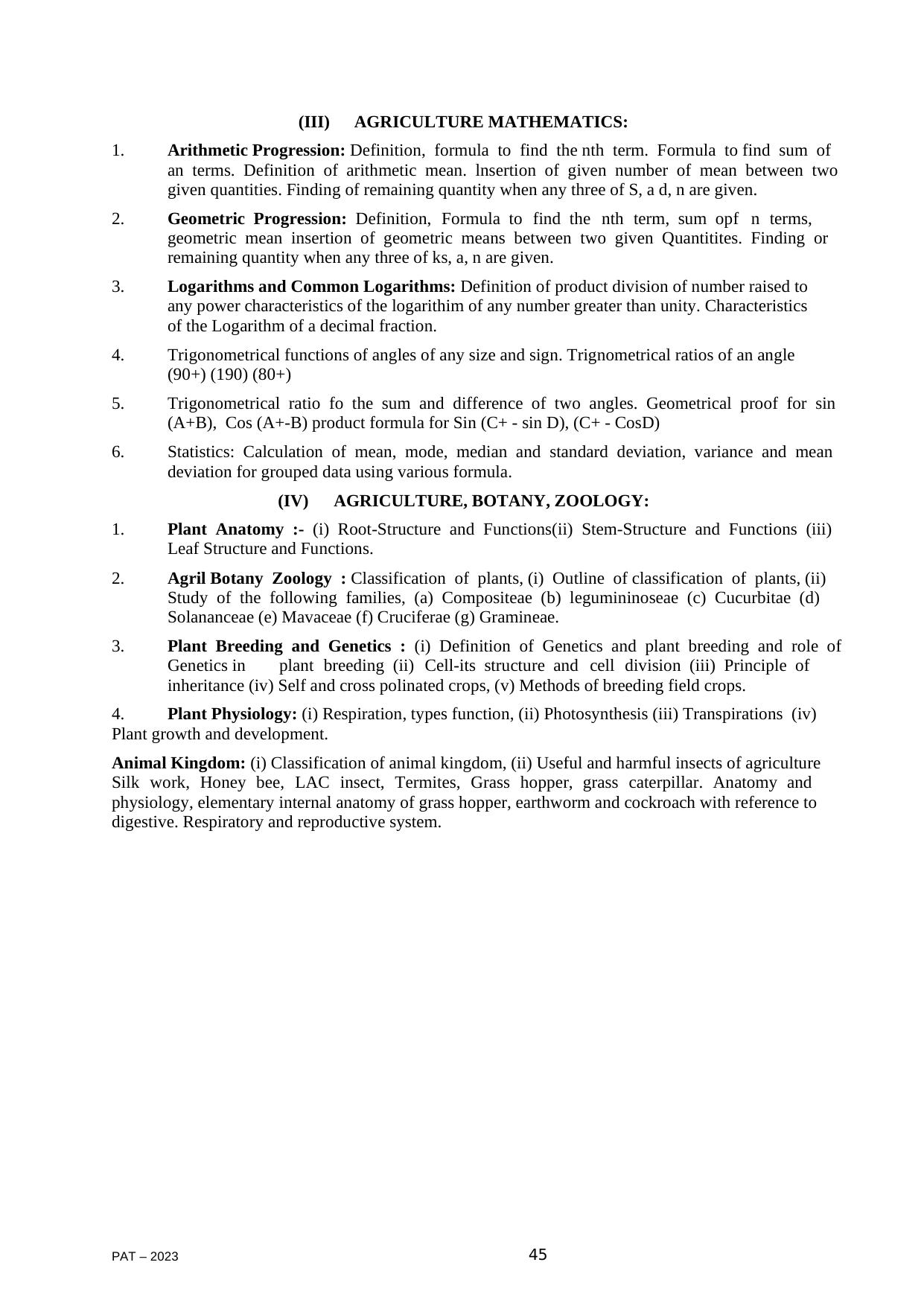MP PAT Syllabus - Page 8