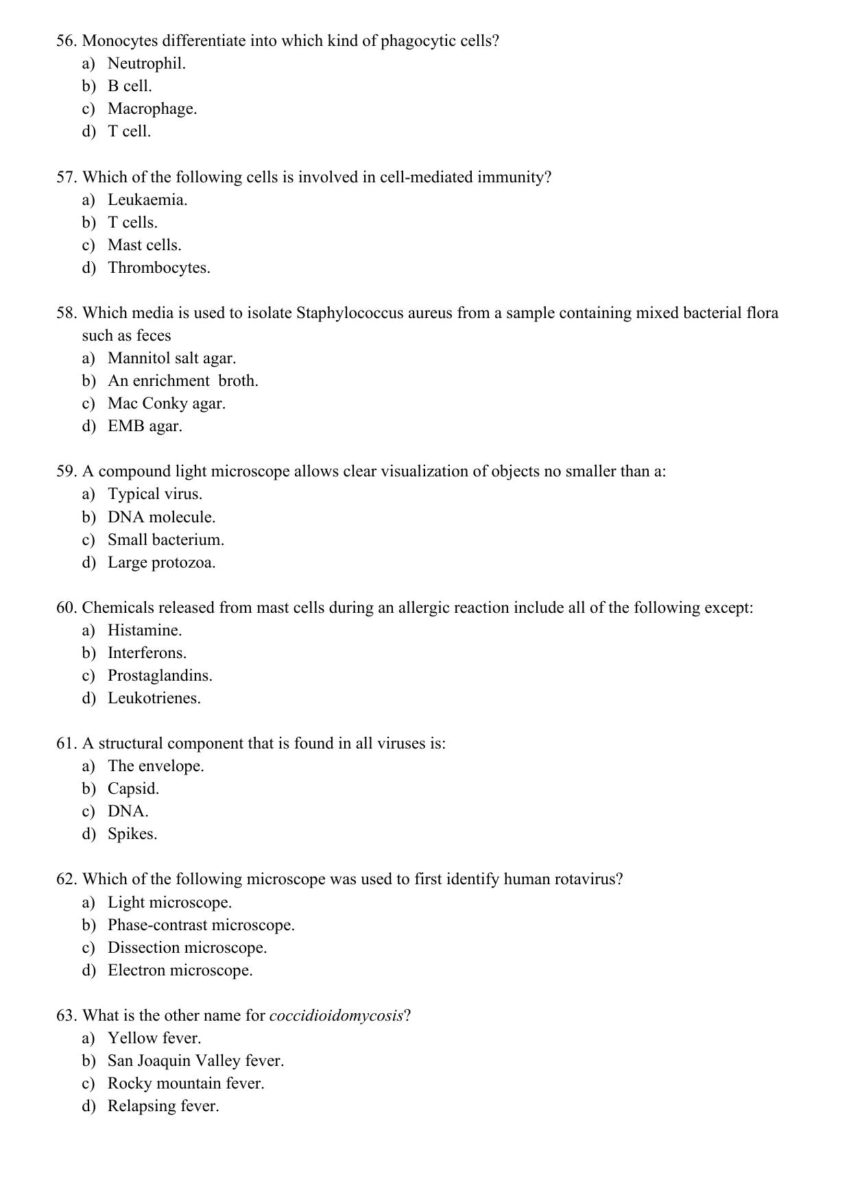 WBJEEB JEMAS (PG) 2021 MSc MLT Question Paper - Page 9