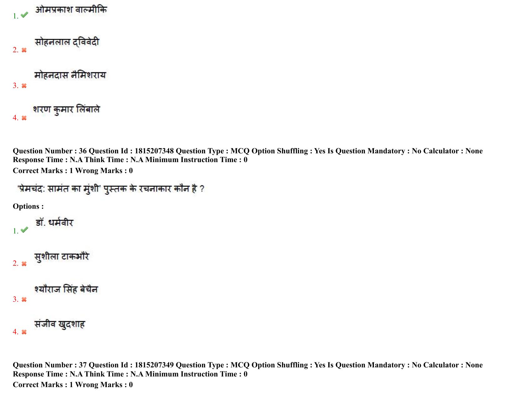 TS CPGET 2023 M A Hindi (Shift 2) Question Paper with Answer Key - Page 21