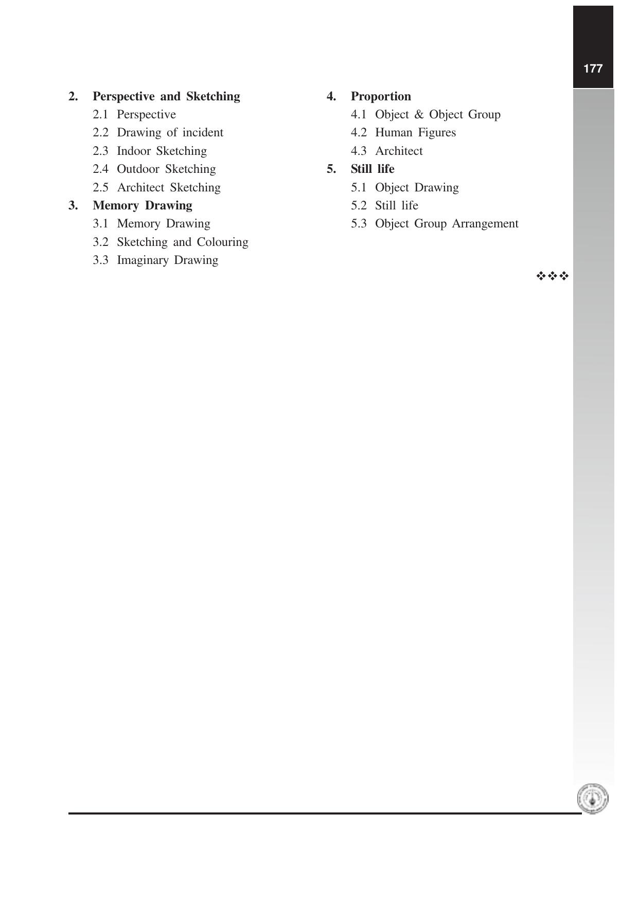 Maharashtra HSC Drawing Syllabus  - Page 3