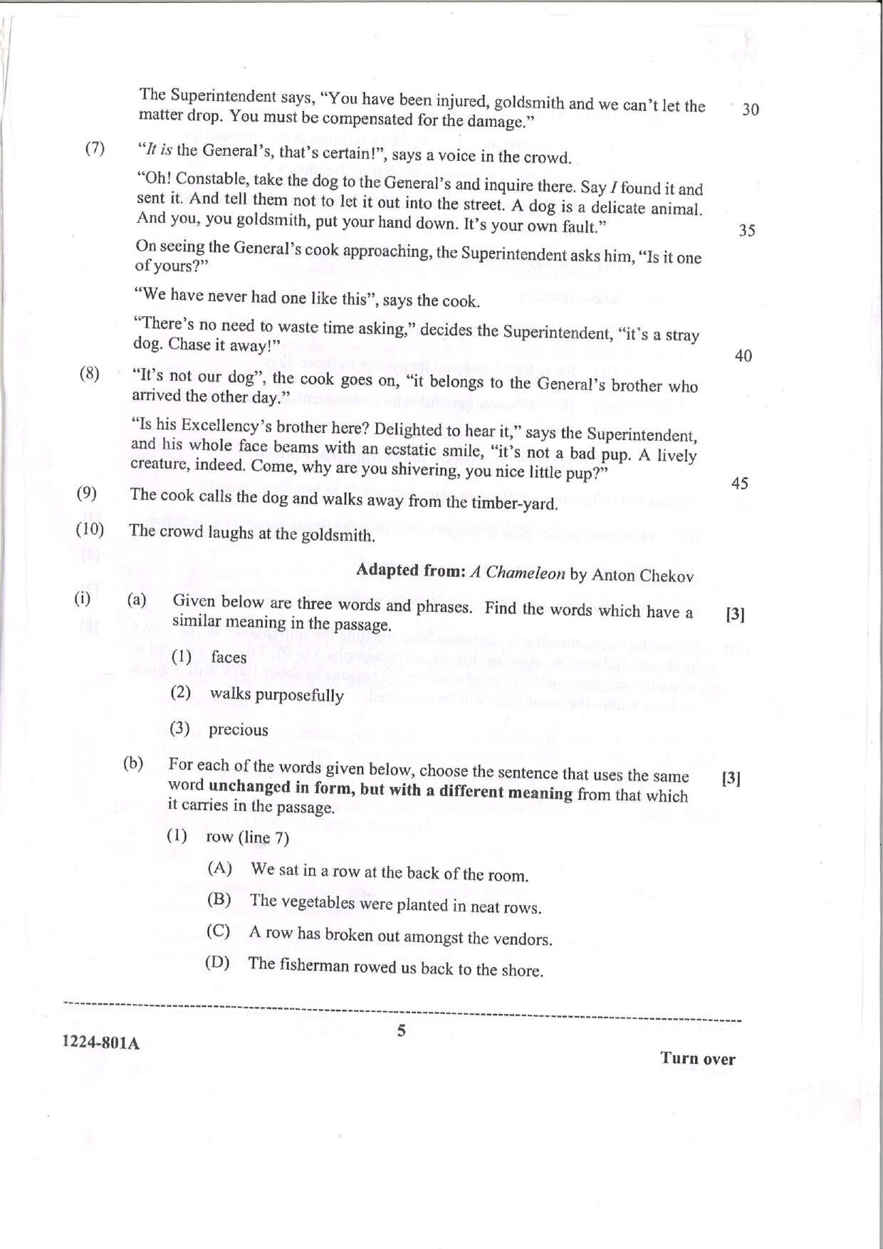 ISC Class 12 English Language 2024 Question Paper - Page 5