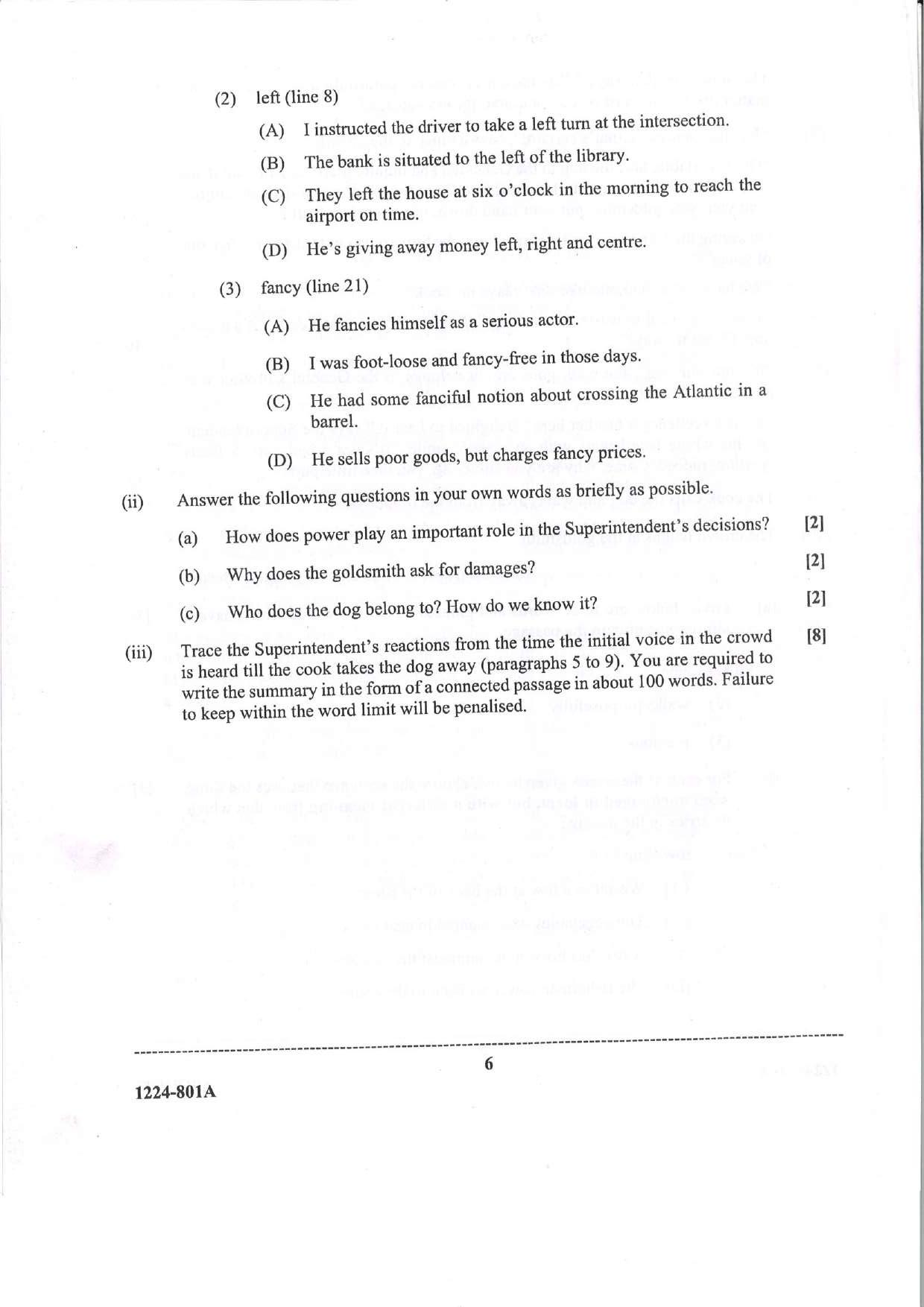 ISC Class 12 English Language 2024 Question Paper - Page 6