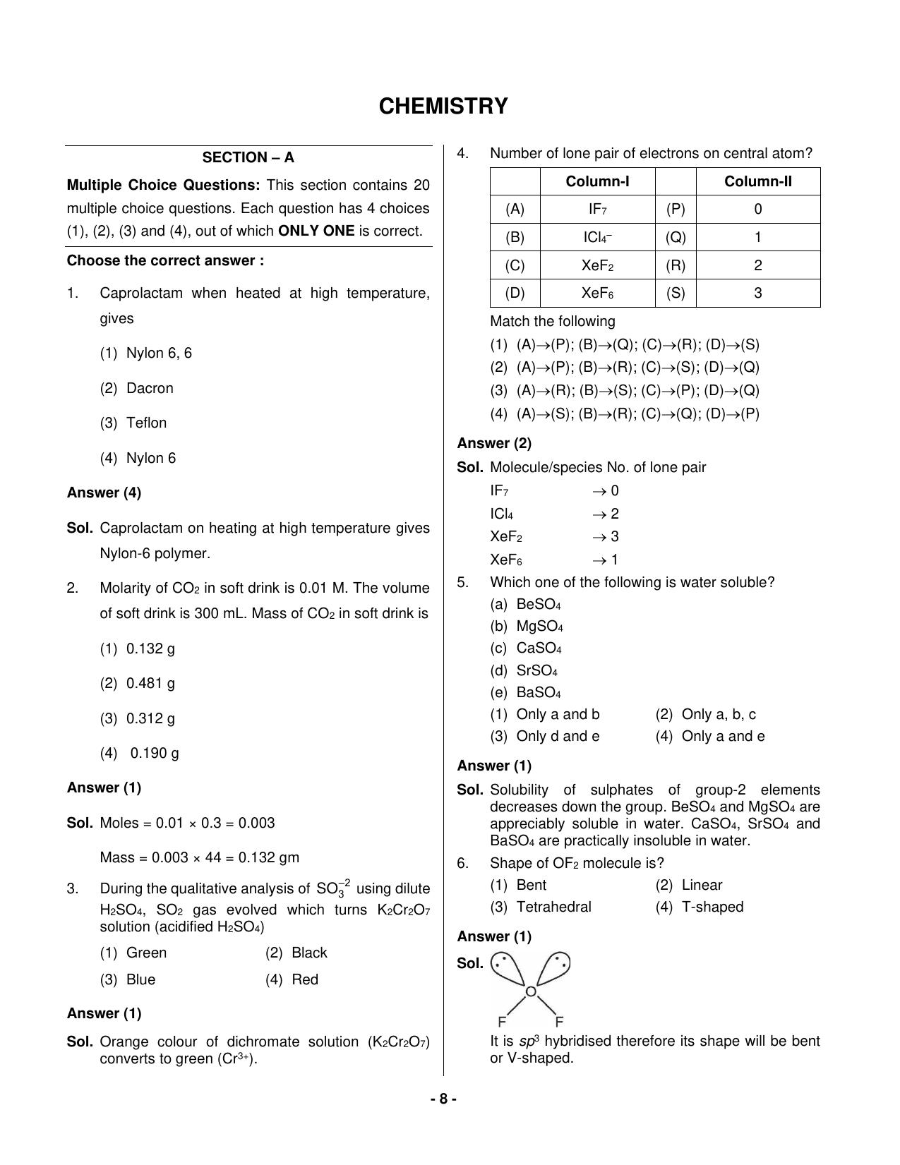 JEE Mains 2023: 30th January 2023 Shift-1 (Morning) Question Paper With Solution (January, Session-1) - Page 7