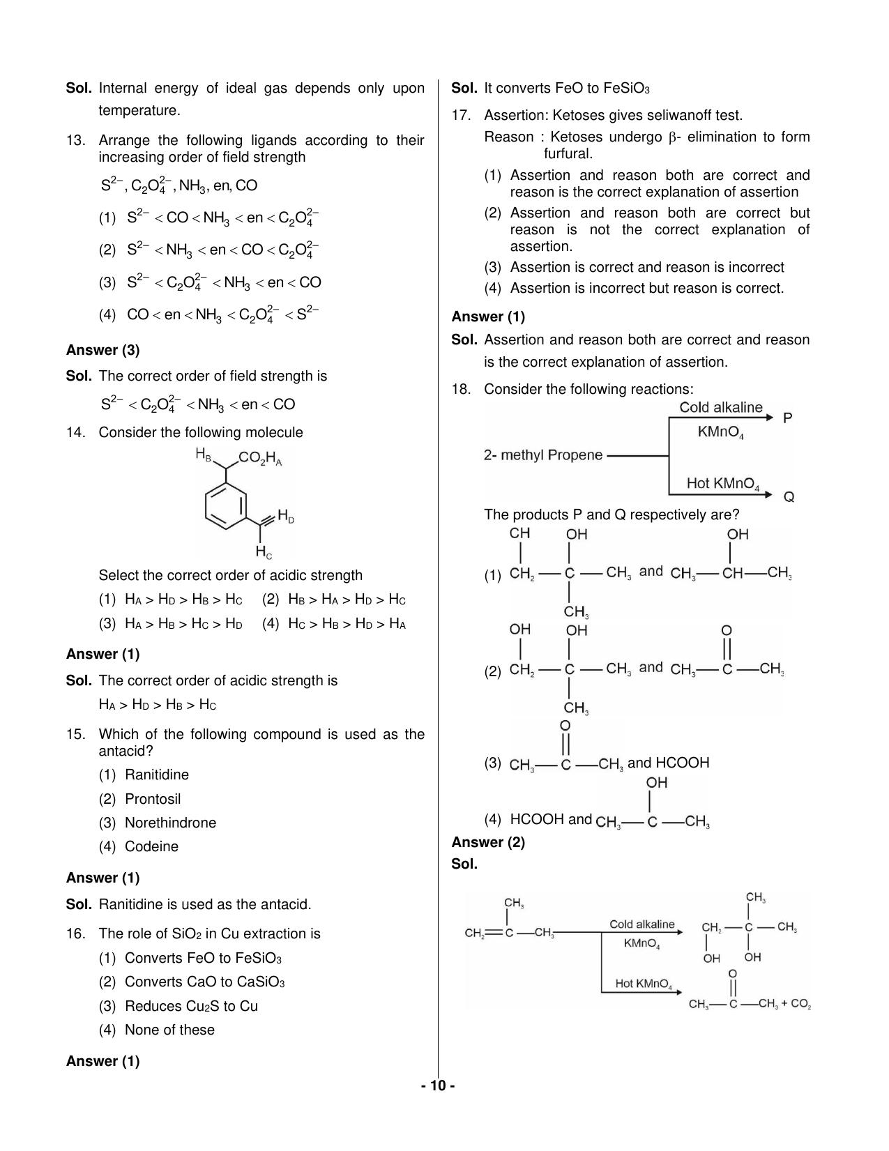 JEE Mains 2023: 30th January 2023 Shift-1 (Morning) Question Paper With Solution (January, Session-1) - Page 9