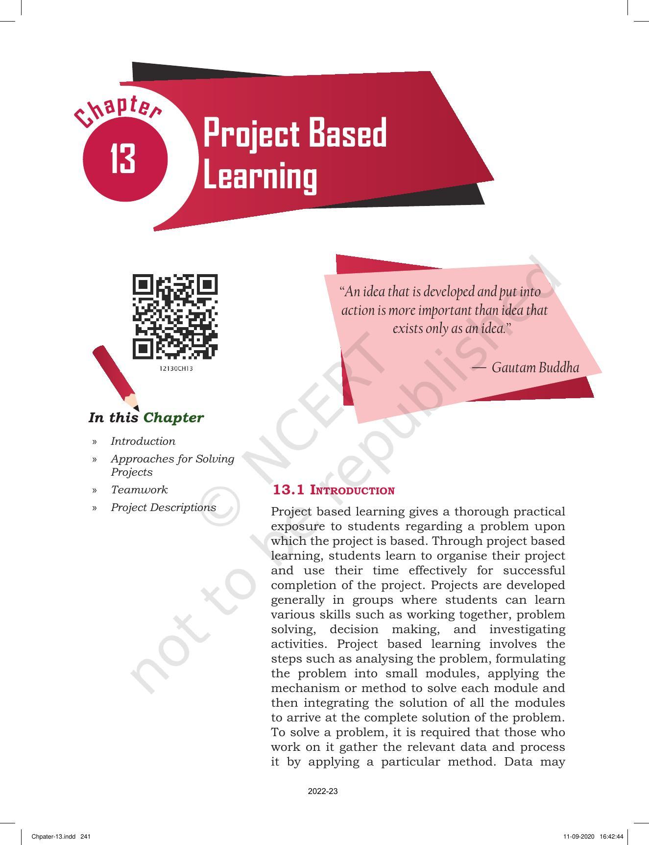NCERT Book for Class 12 Computer Science Chapter 13 Project-Based Learning - Page 1