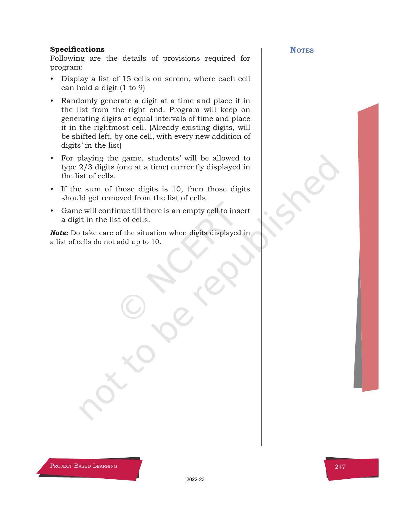 NCERT Book for Class 12 Computer Science Chapter 13 Project-Based Learning - Page 7