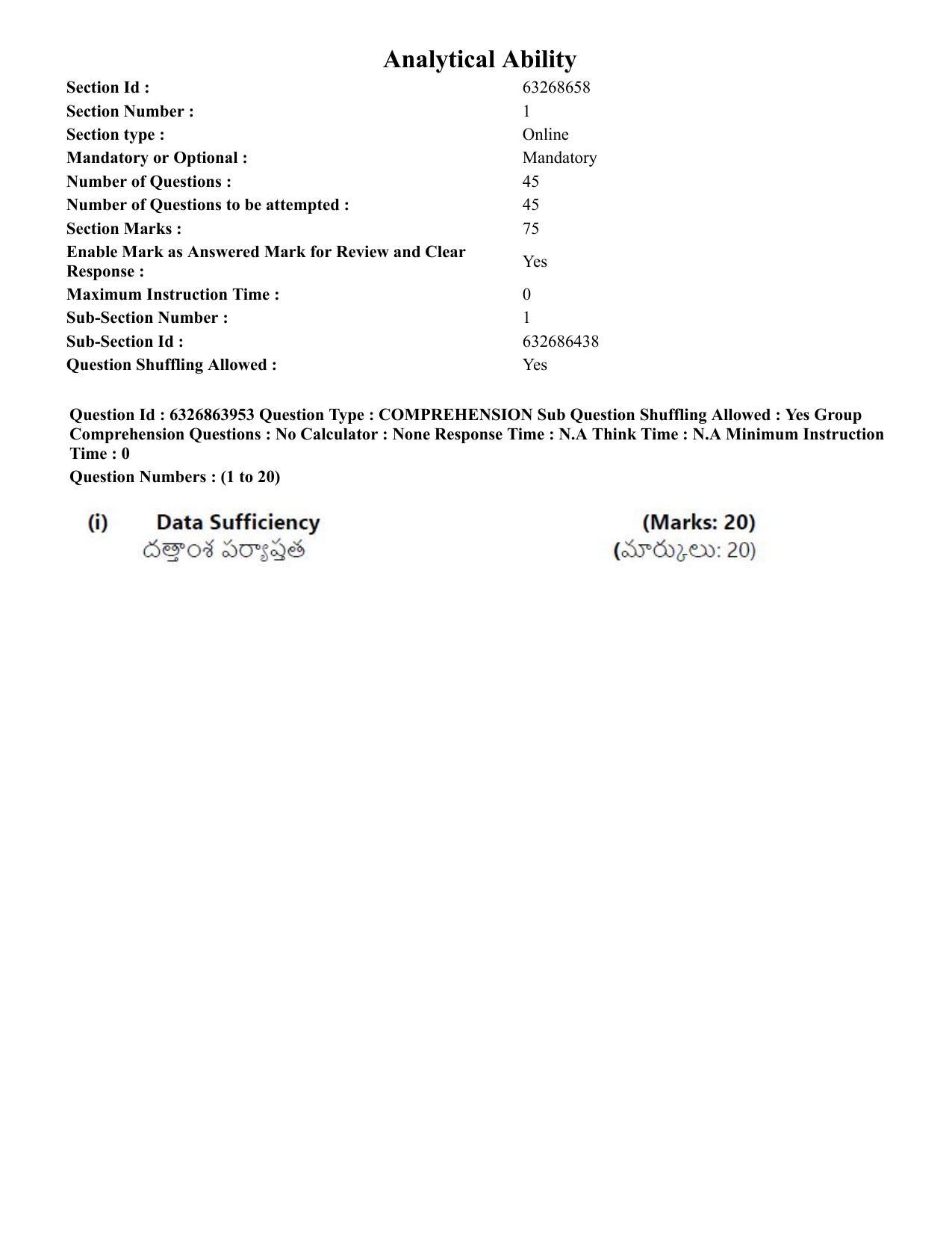 TS ICET 2022 Question Paper 2 - Jul 27, 2022	 - Page 2