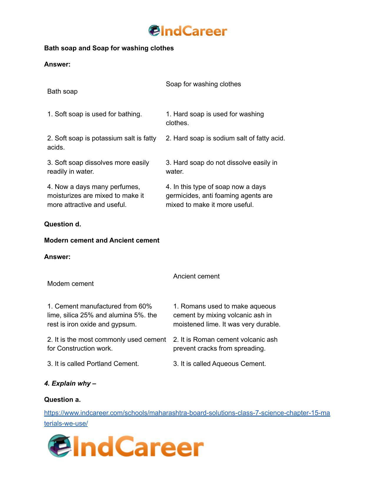 Maharashtra Board Solutions Class 7-Science: Chapter 15- Materials We Use - Page 7