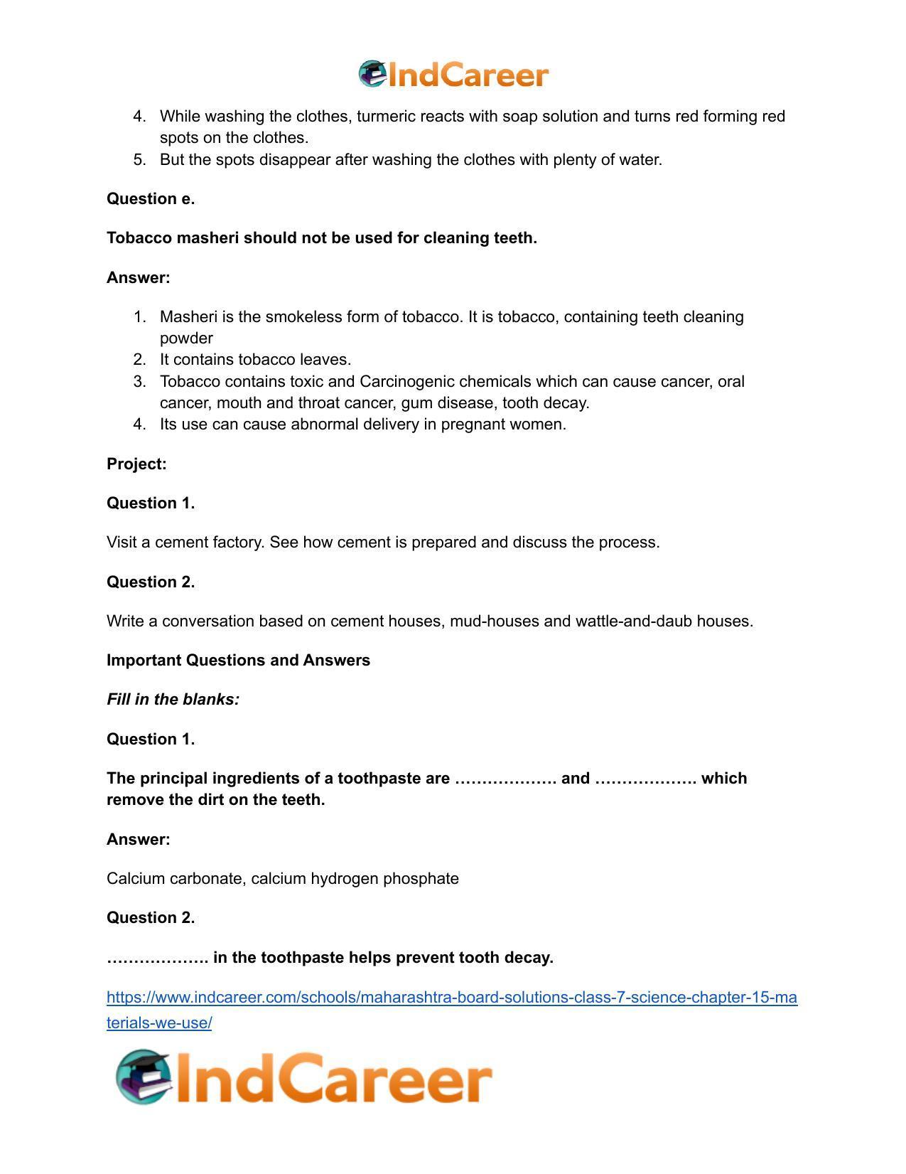Maharashtra Board Solutions Class 7-Science: Chapter 15- Materials We Use - Page 9