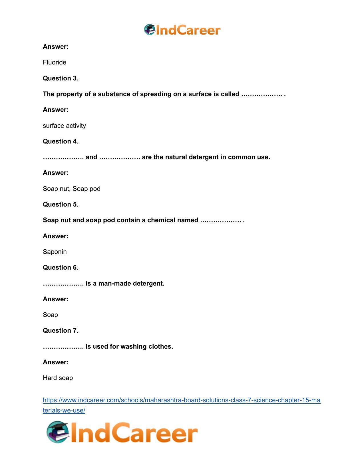 Maharashtra Board Solutions Class 7-Science: Chapter 15- Materials We Use - Page 10
