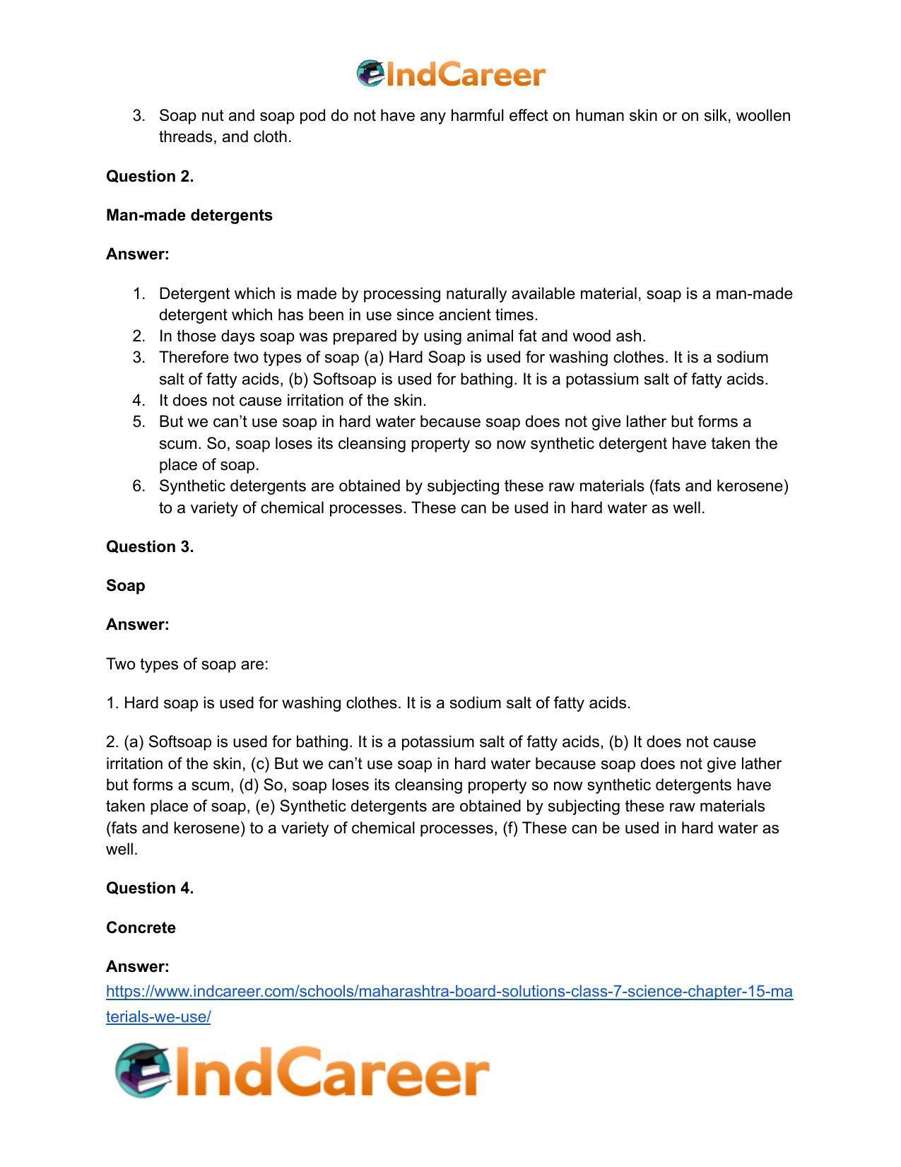 Maharashtra Board Solutions Class 7-Science: Chapter 15- Materials We Use - Page 19