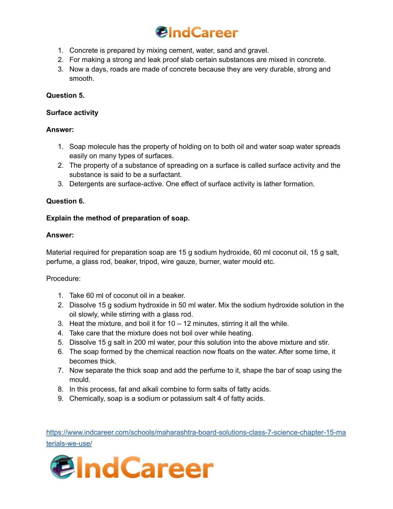 Maharashtra Board Solutions Class 7-Science: Chapter 15- Materials We Use - Page 20