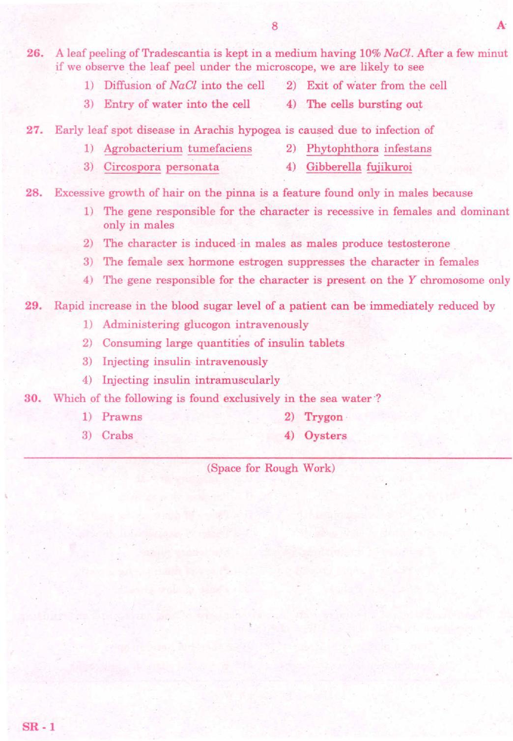 KCET Biology 2008 Question Papers - Page 7
