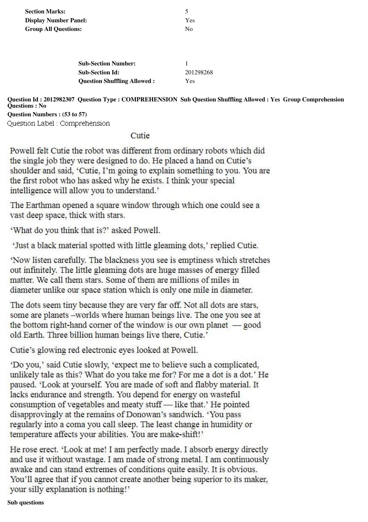 MP CPCT 28th April 2019 CPCT Question Paper Shift 1 - Page 36