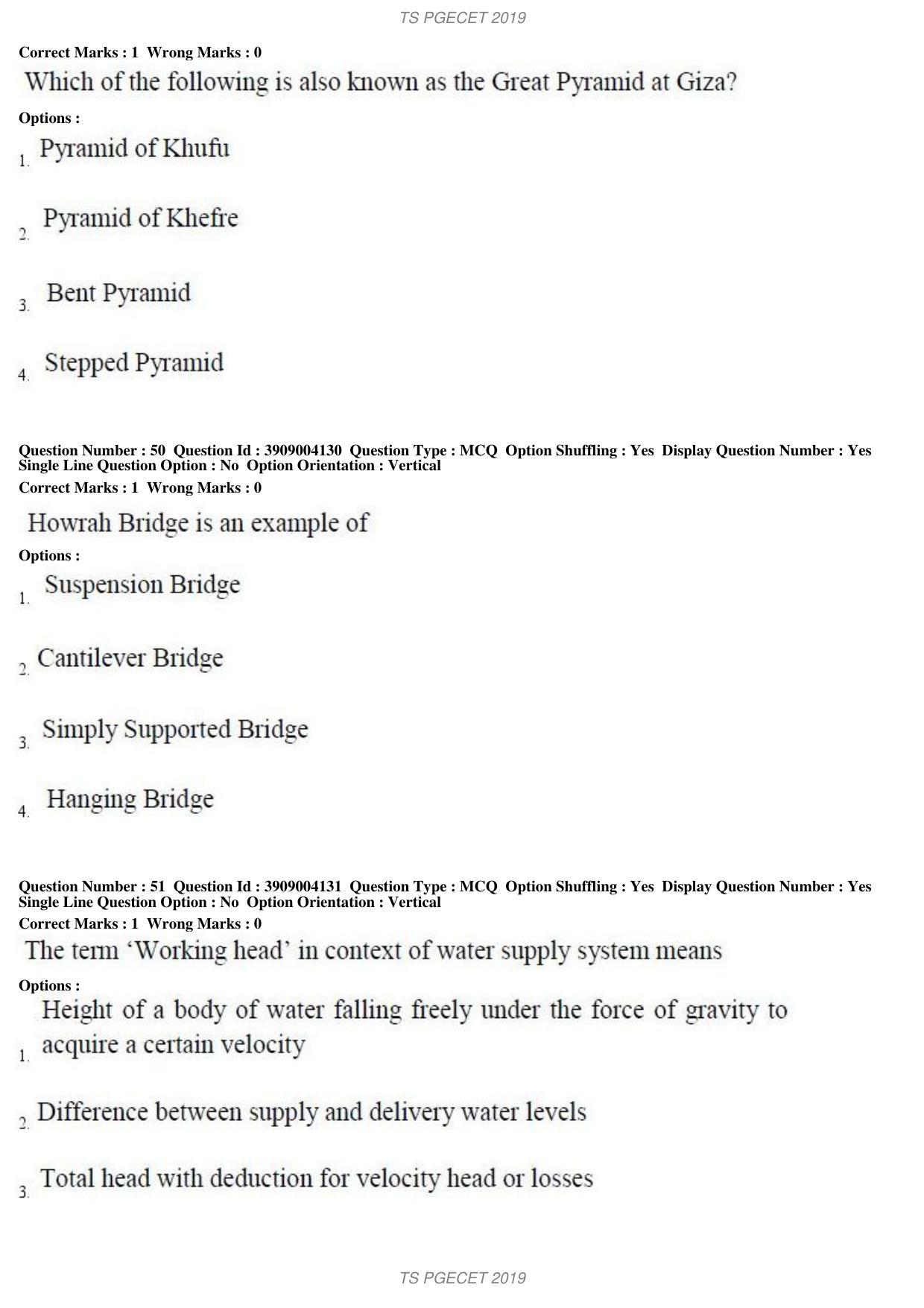 TS PGECET 2019: Architecture and Planning Question Papers - Page 19