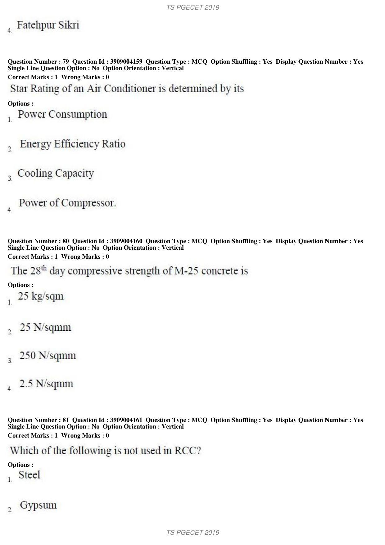 TS PGECET 2019: Architecture and Planning Question Papers - Page 30