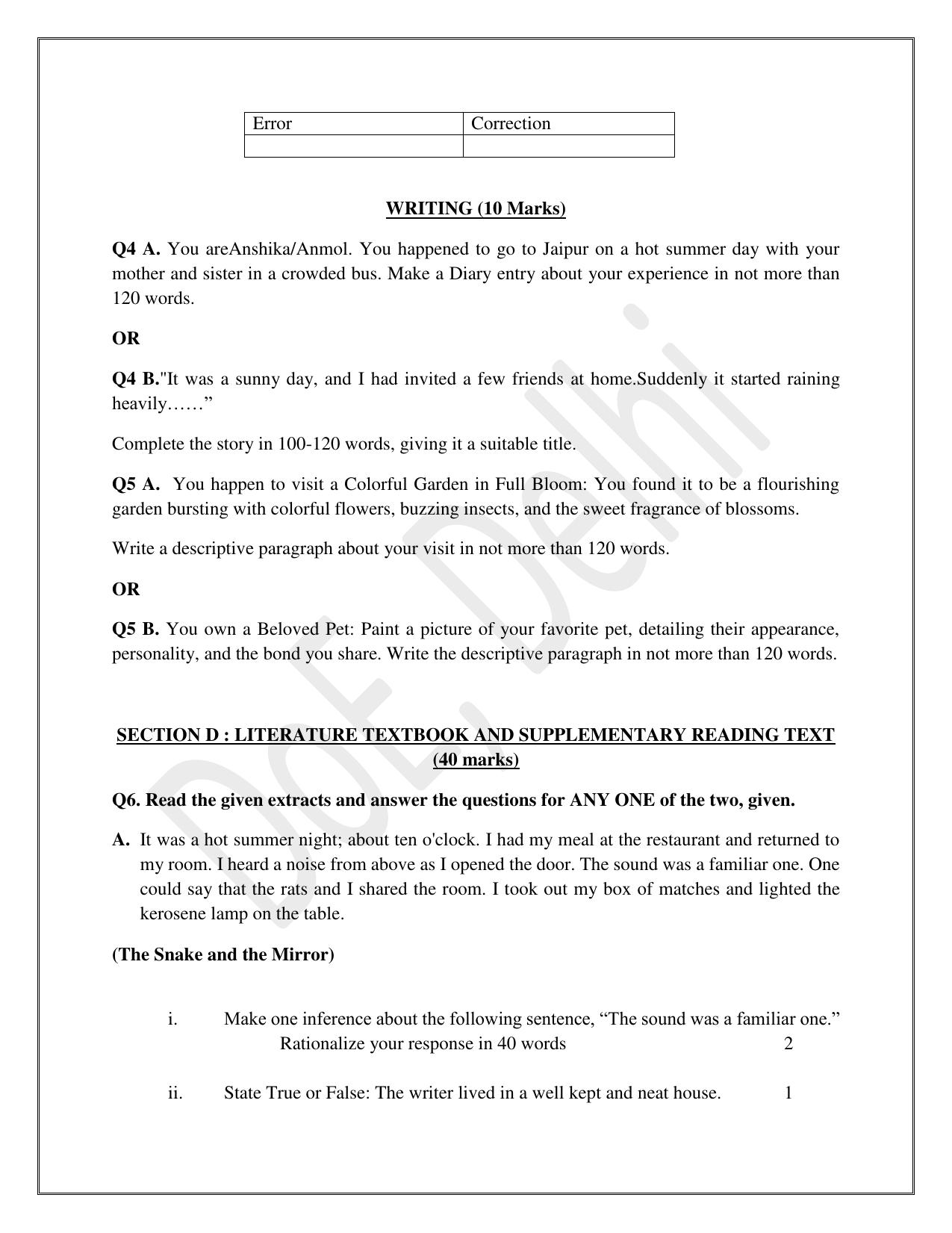Edudel Class 9 English Practice Papers-1 (2023-24) - Page 8