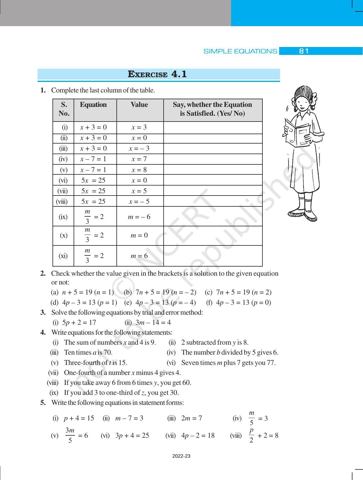 NCERT Book for Class 7 Maths: Chapter 4-Simple Equations - Page 5