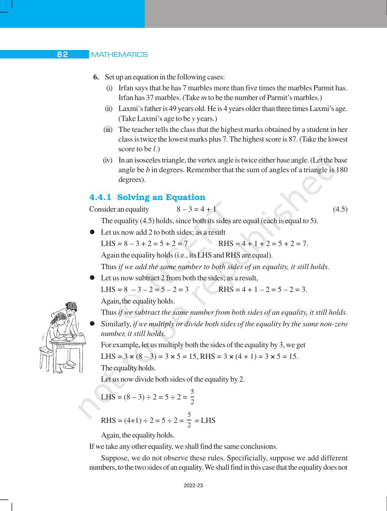 NCERT Book for Class 7 Maths: Chapter 4-Simple Equations - Page 6