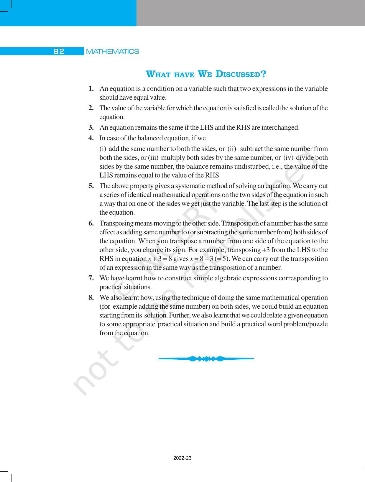 NCERT Book for Class 7 Maths: Chapter 4-Simple Equations - Page 16
