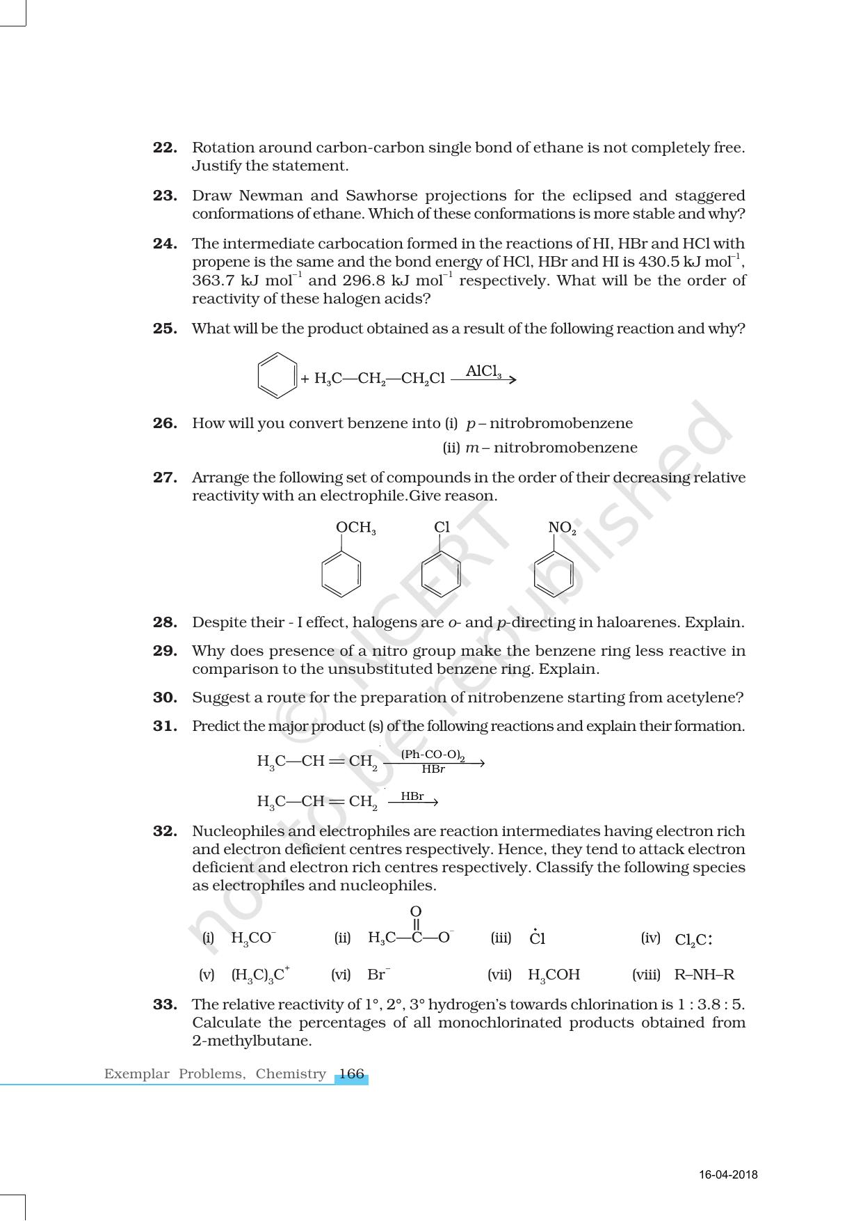 NCERT Exemplar Book for Class 11 Chemistry: Chapter 13 Hydrocarbons - Page 6
